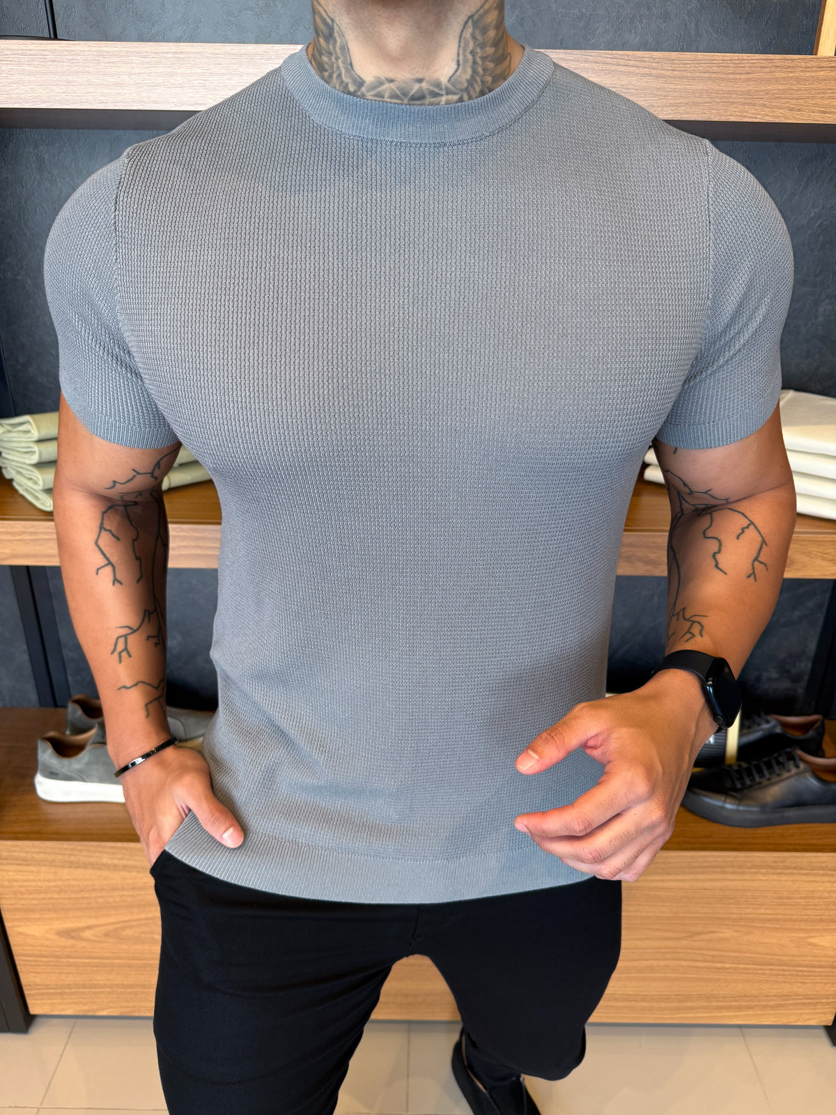 Camiseta Marbella Tricot Nobre - Cinza
