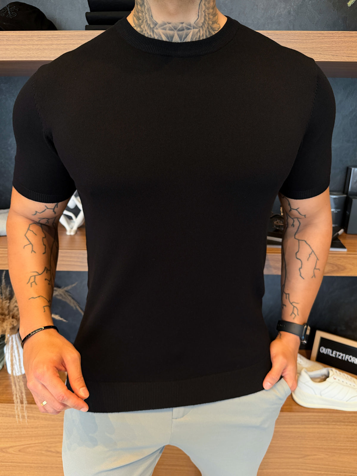 Camiseta Tricot Soft - Preta