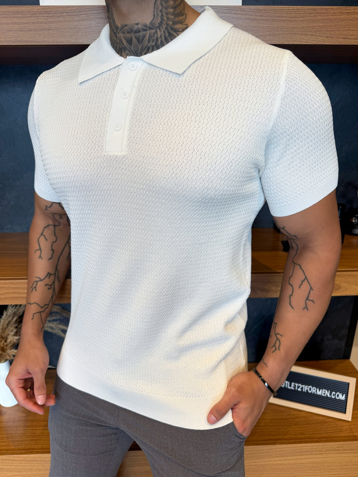 Polo Veneza Tricot - Branca