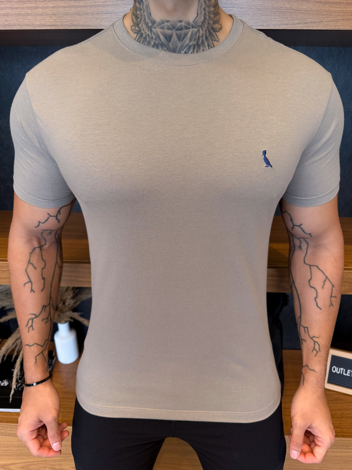 Camiseta Reserva Logo Peito Marinho - Cinza Lua
