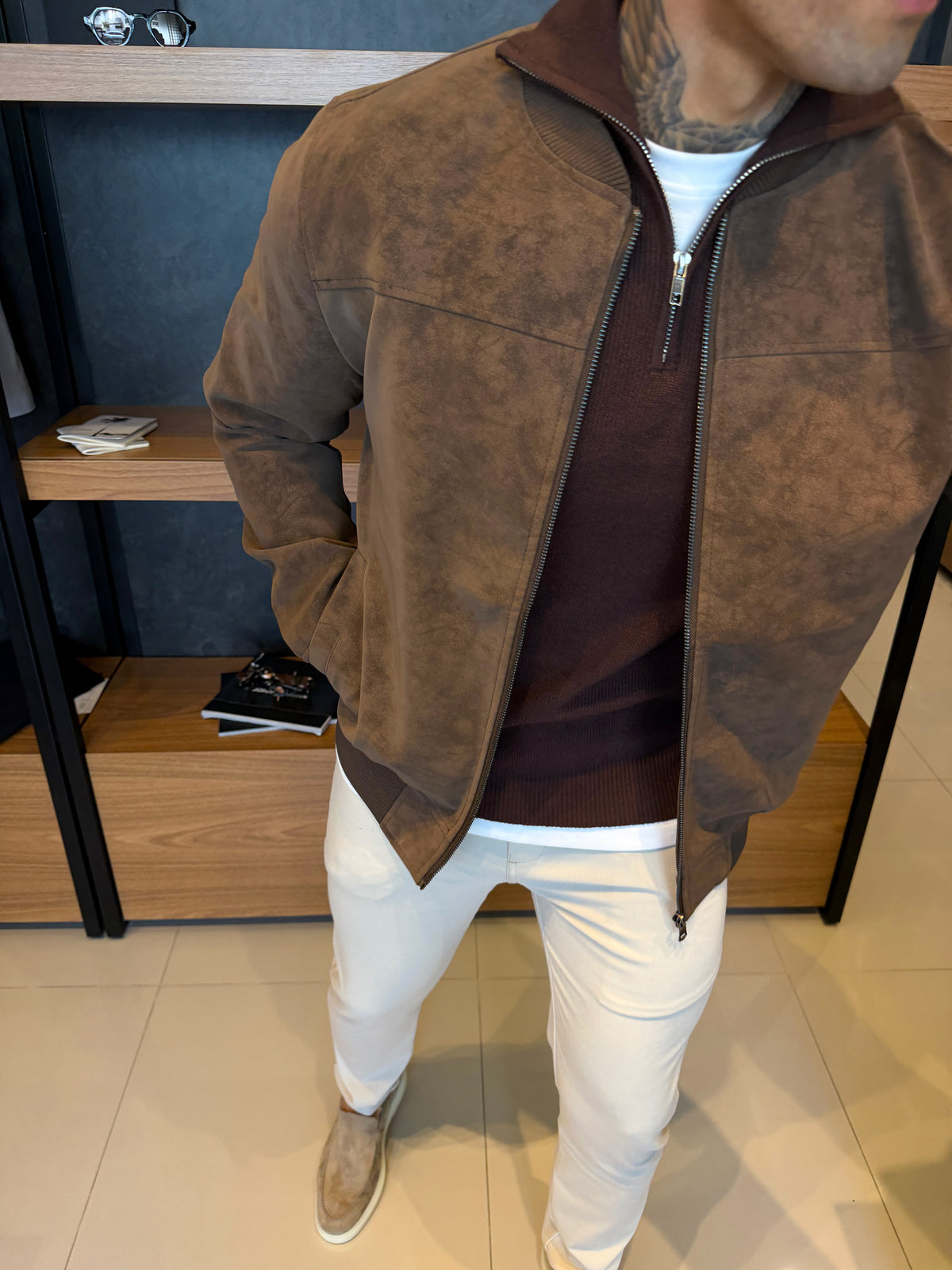 Jaqueta Milan Nobuck - Marrom