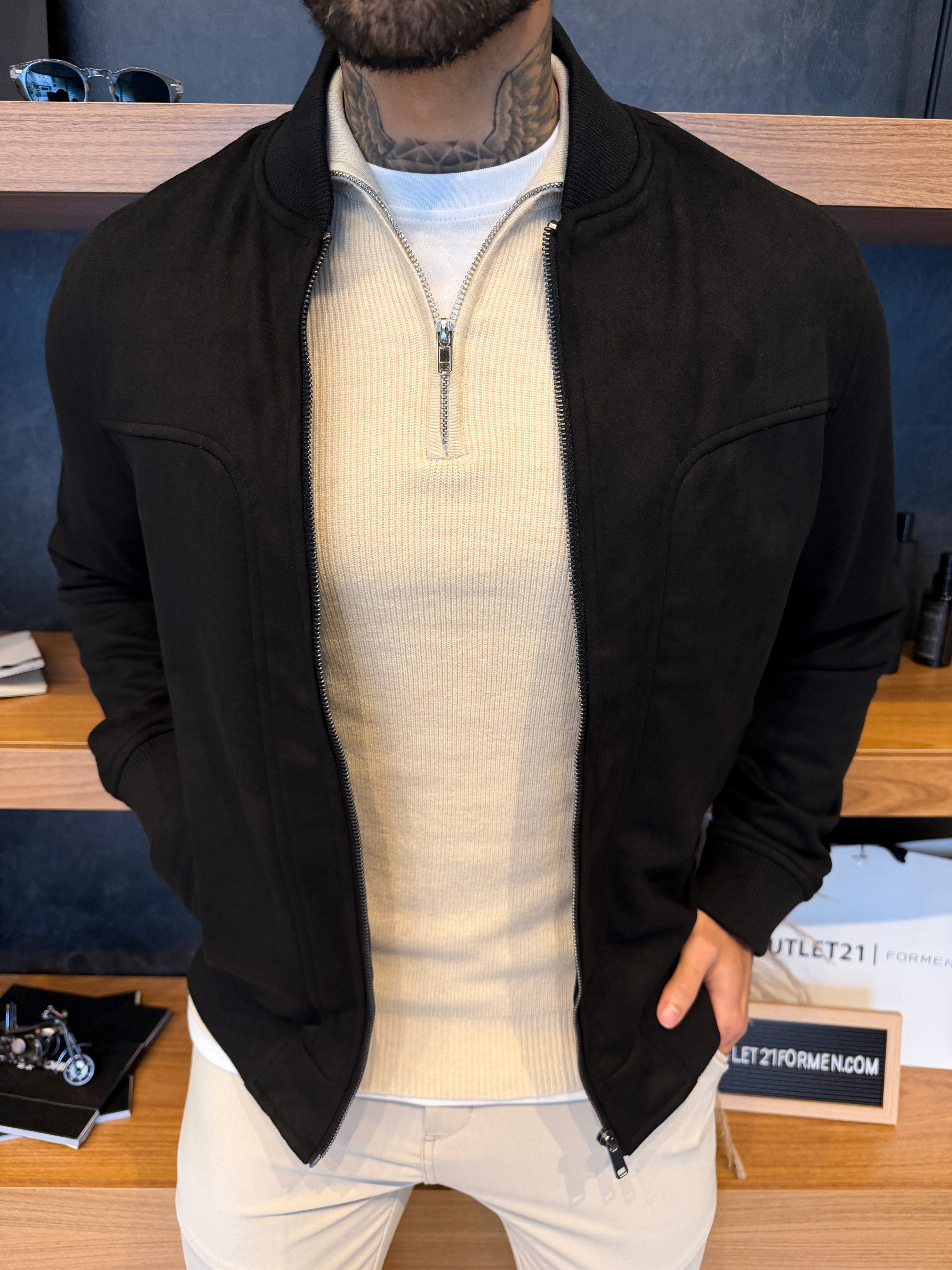 Jaqueta Torino Suede - Preta