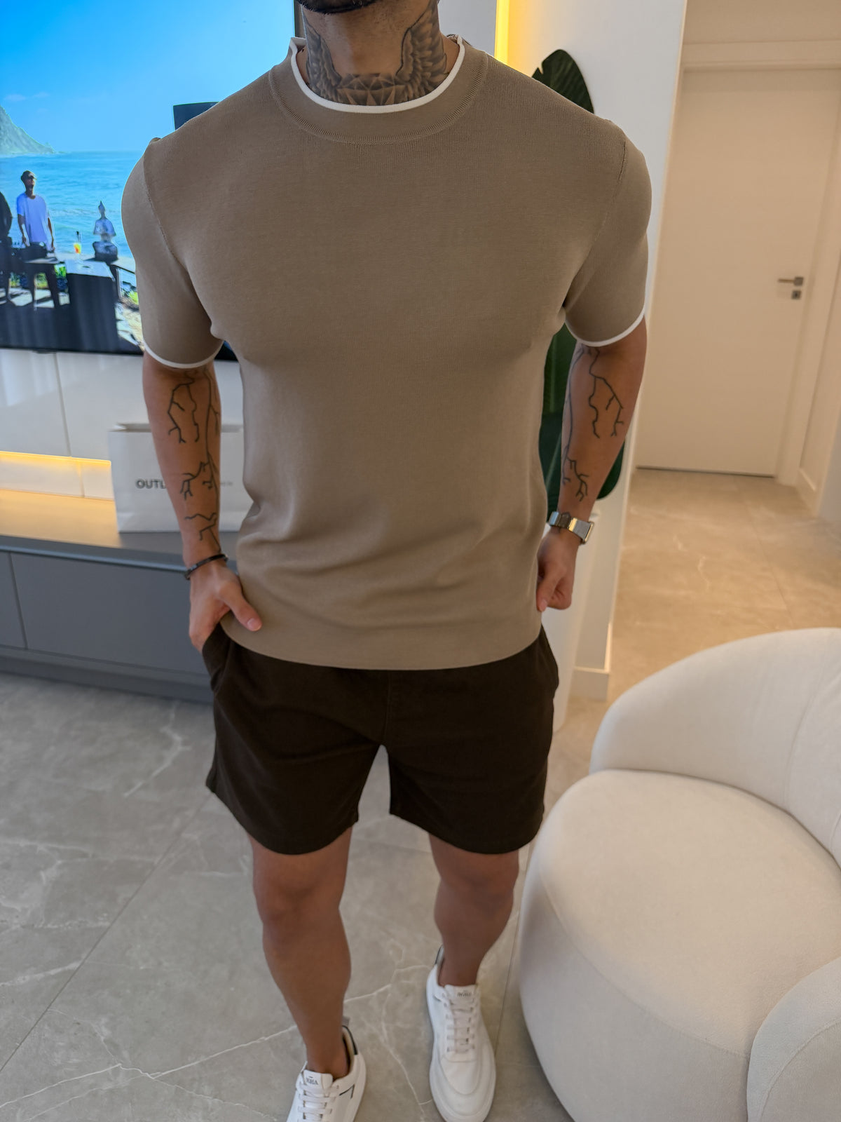 Camiseta Barcelona Tricot - Khaki