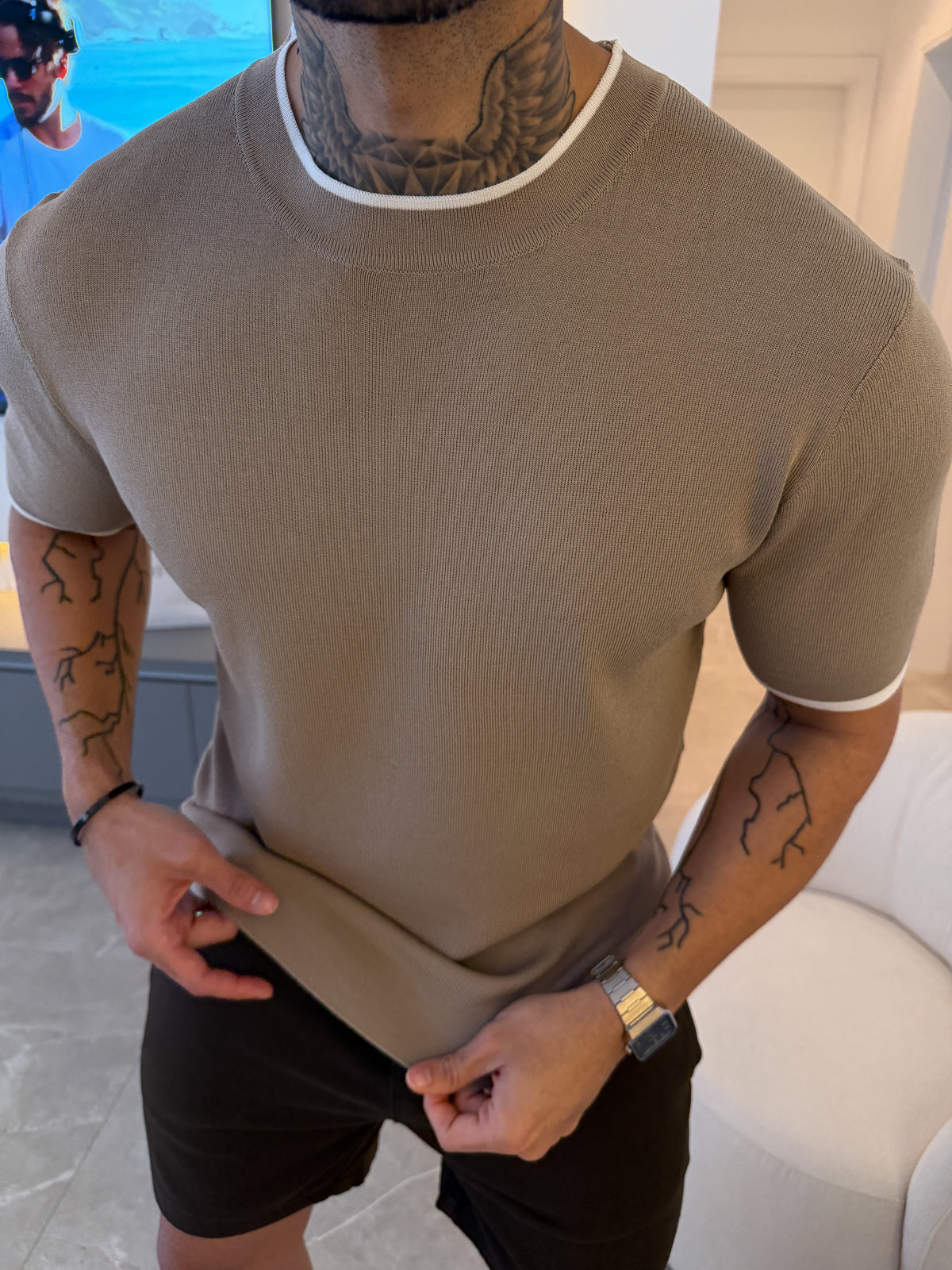 Camiseta Barcelona Tricot - Khaki
