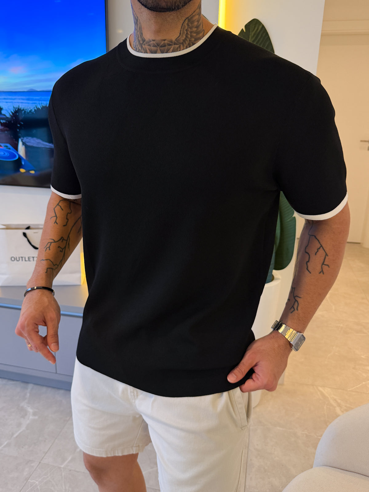 Camiseta Barcelona Tricot - Preta