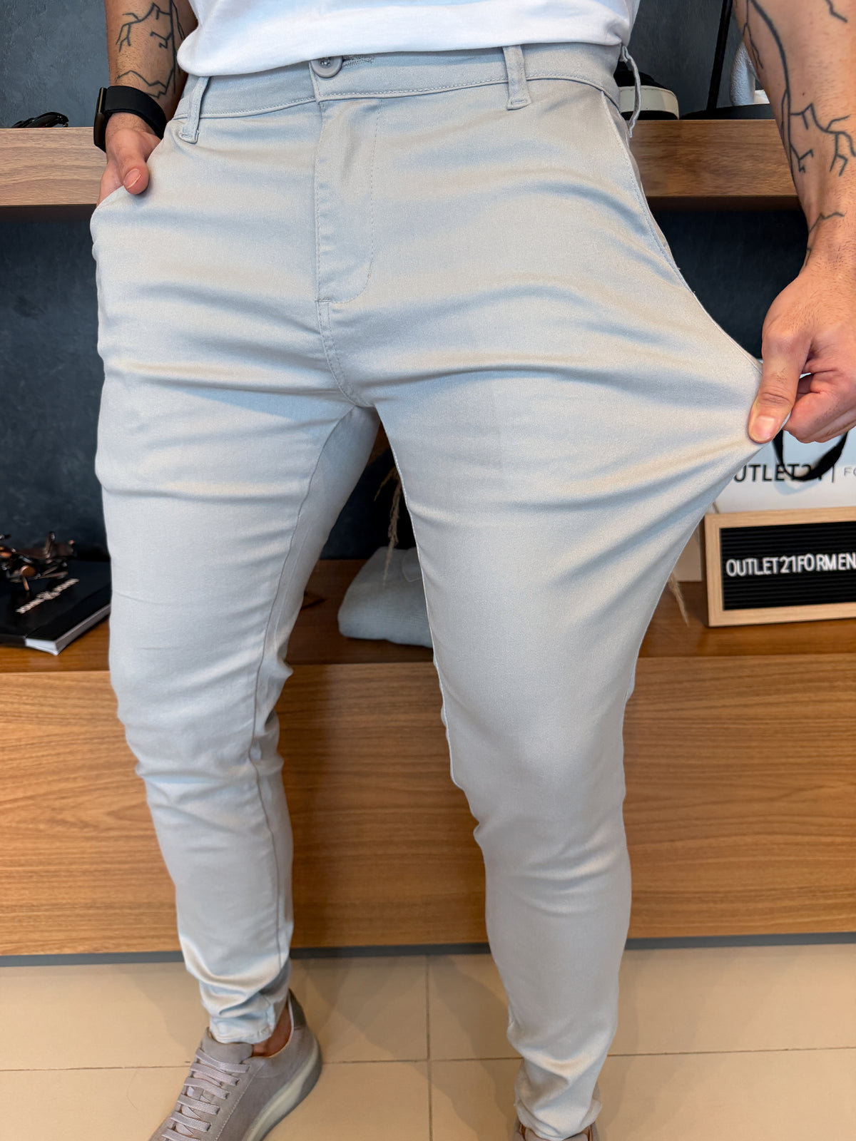 Calça Alfaiataria Milano - Cinza