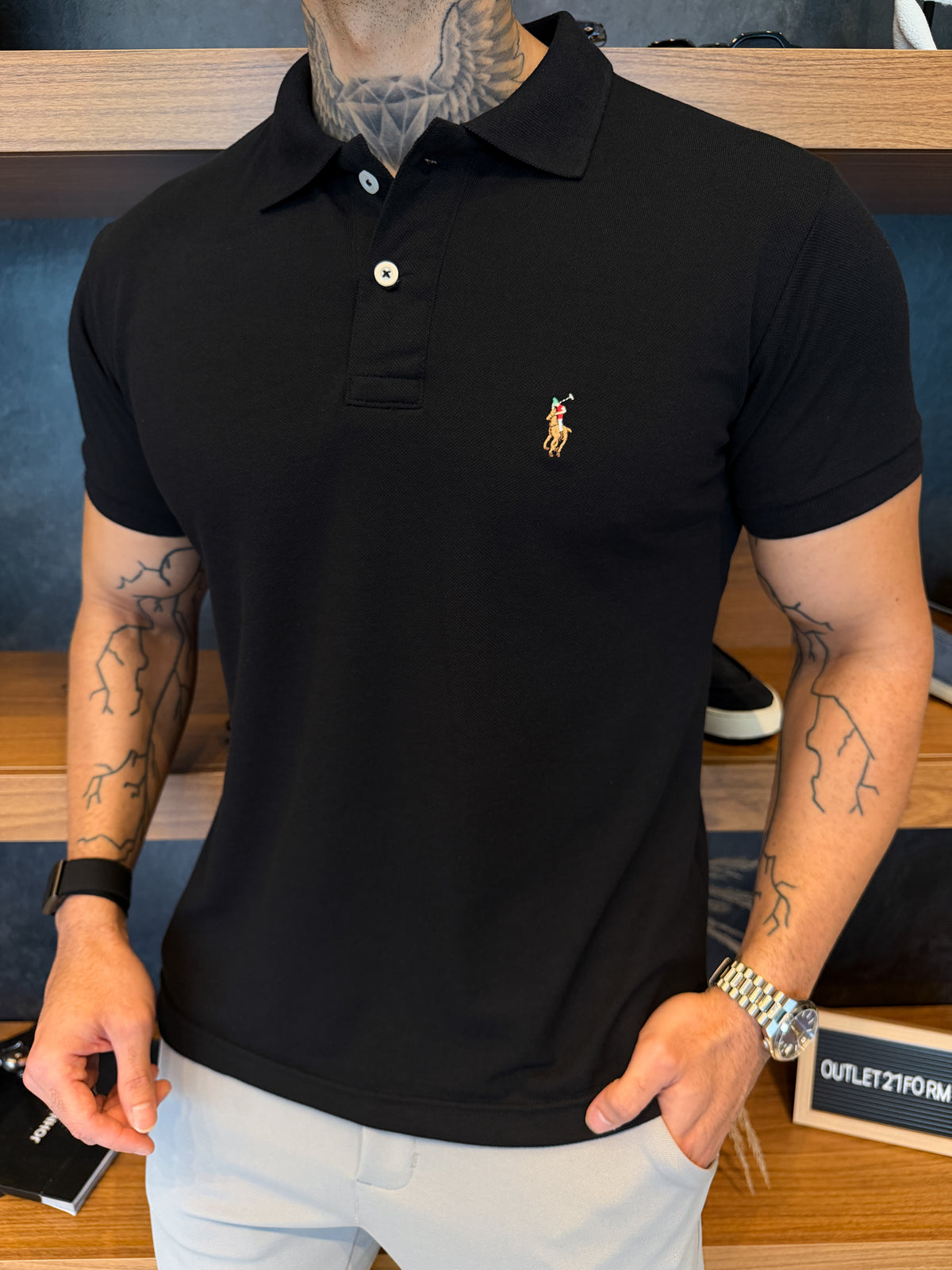 Camisa Polo RL Logo Peito Bordado Custom Fit