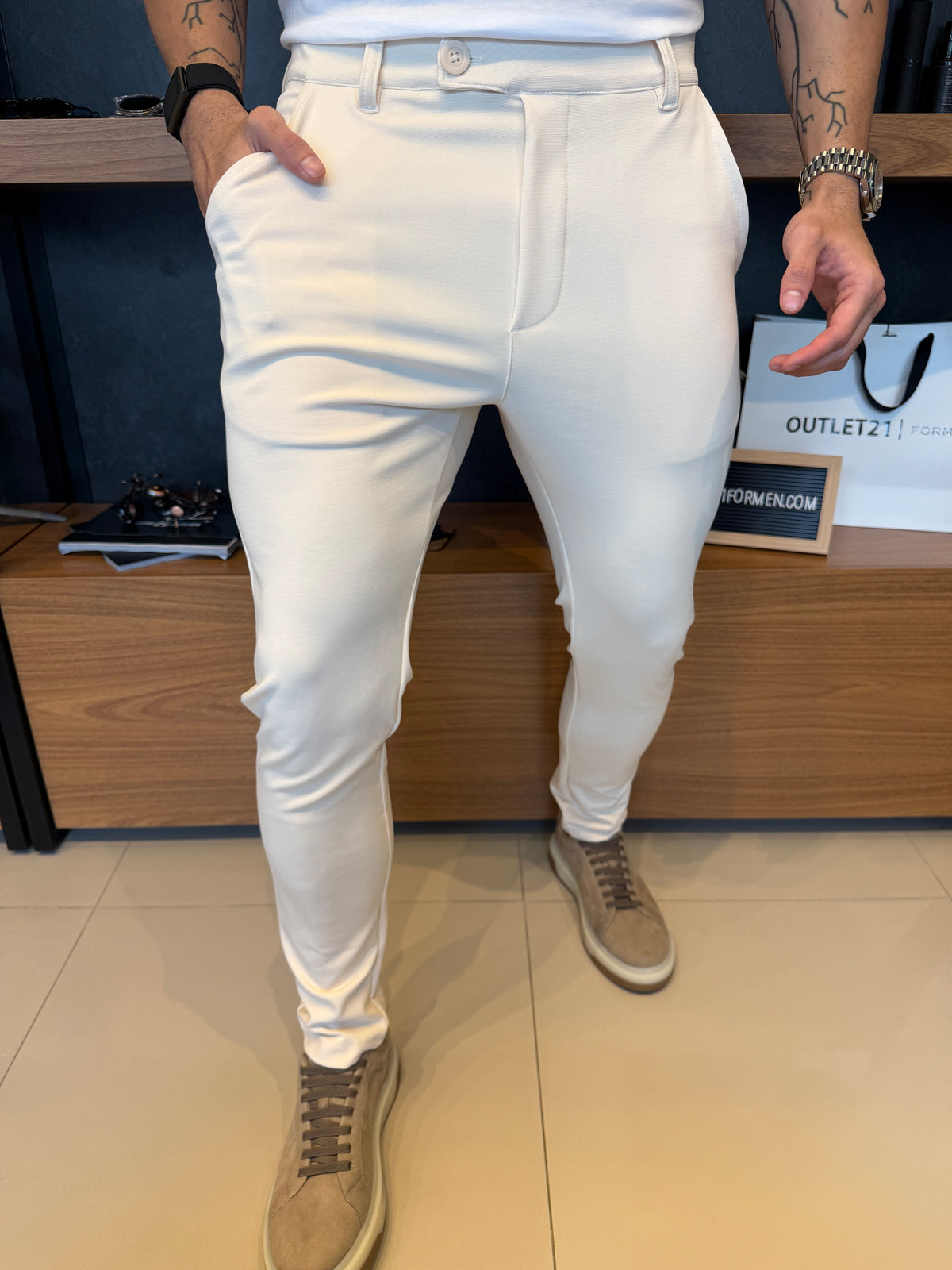 Calça Alfaiataria Viena - Areia