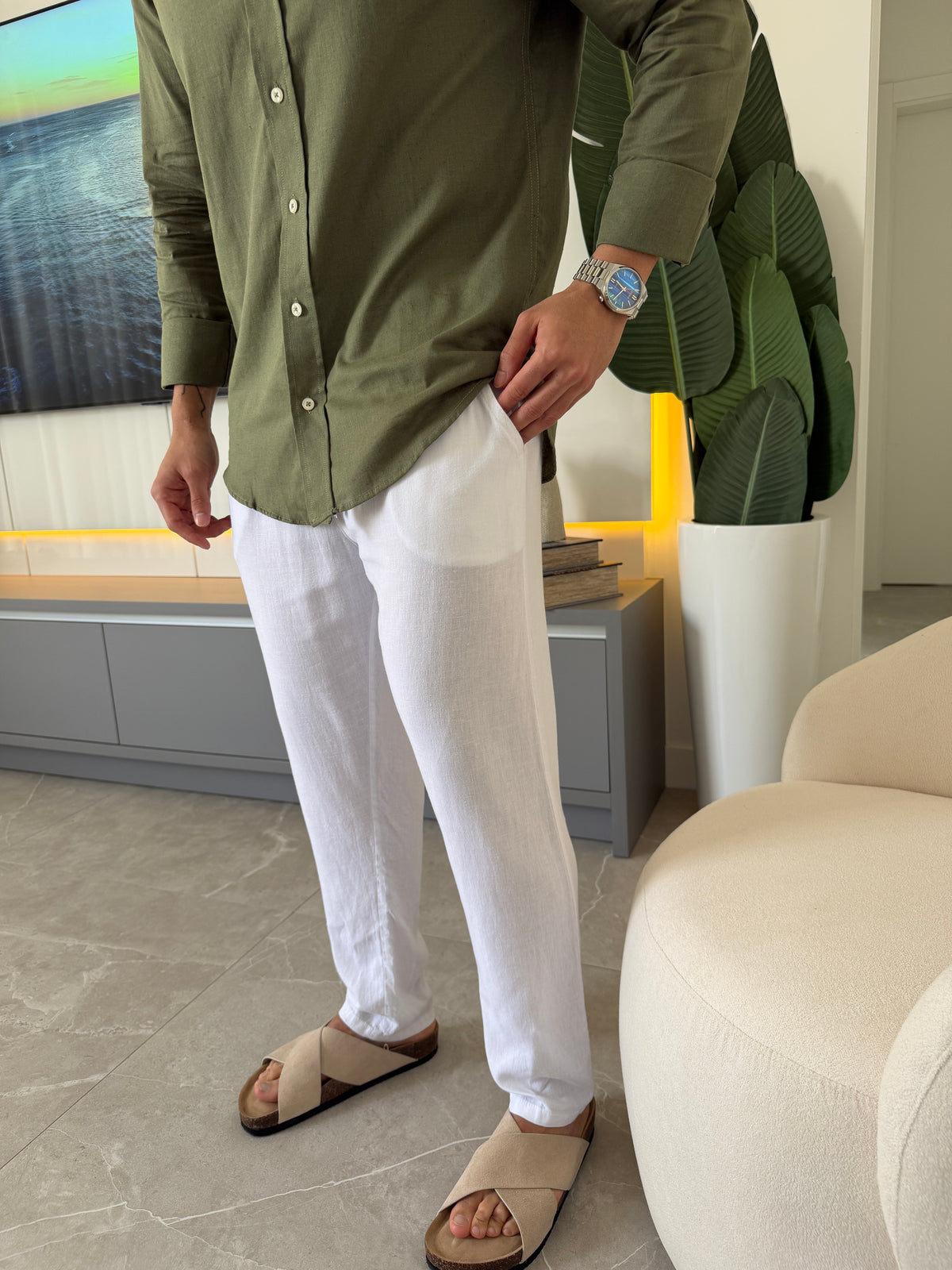 Calça Linho Soft - Branca