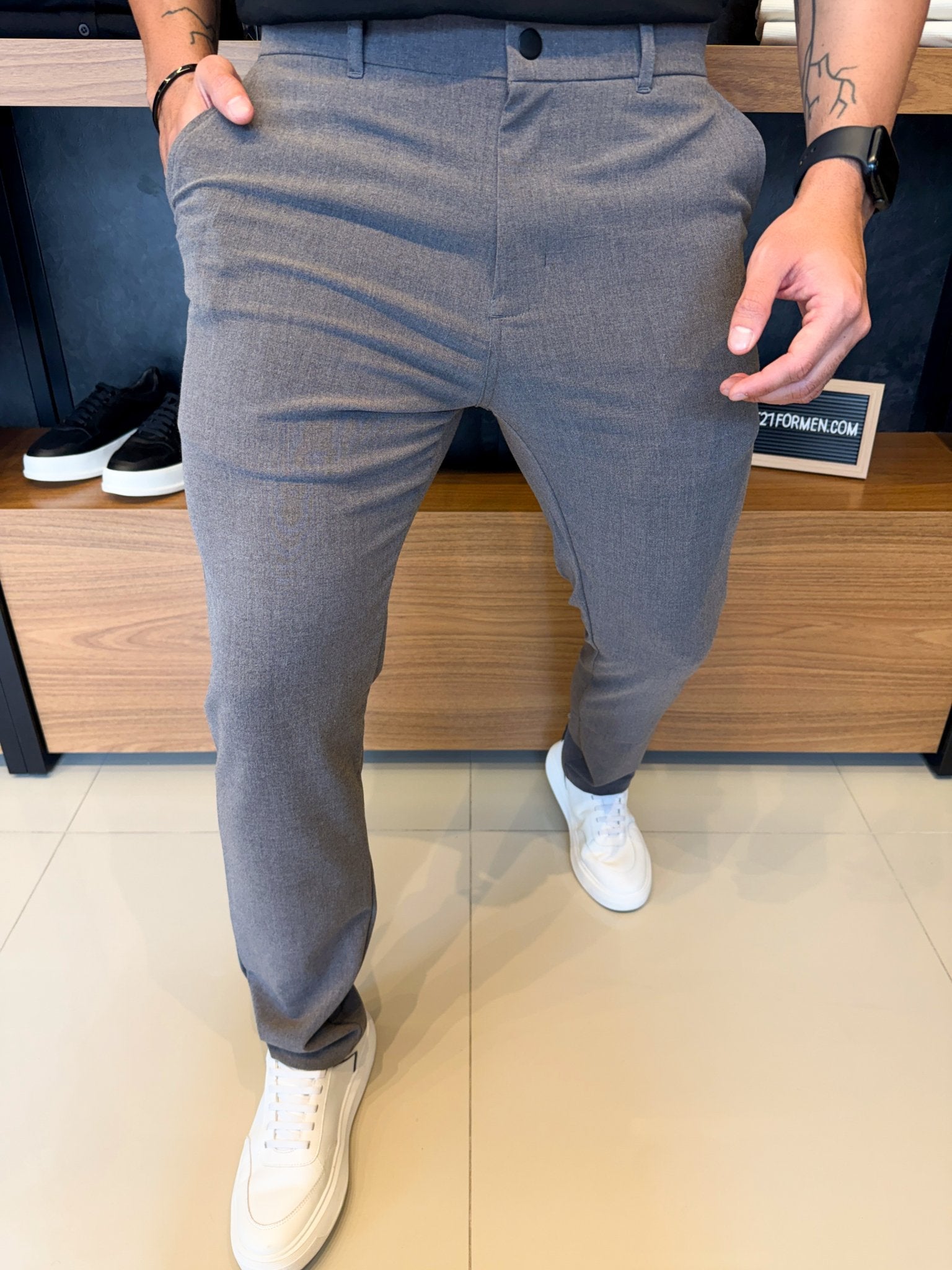 Calça Alfaiataria Berlim - Cinza