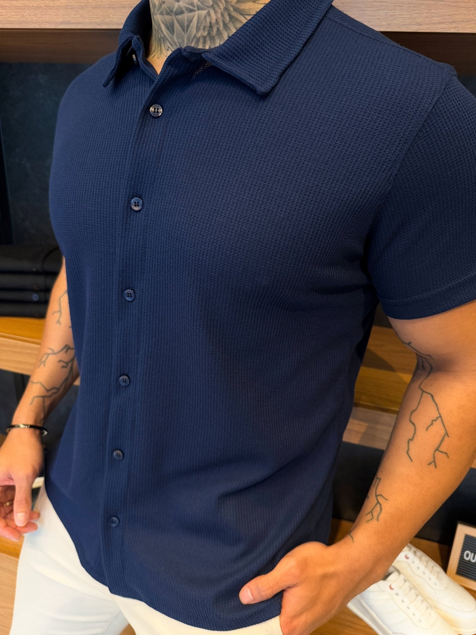 Camisa Moscou Manga Curta - Marinho