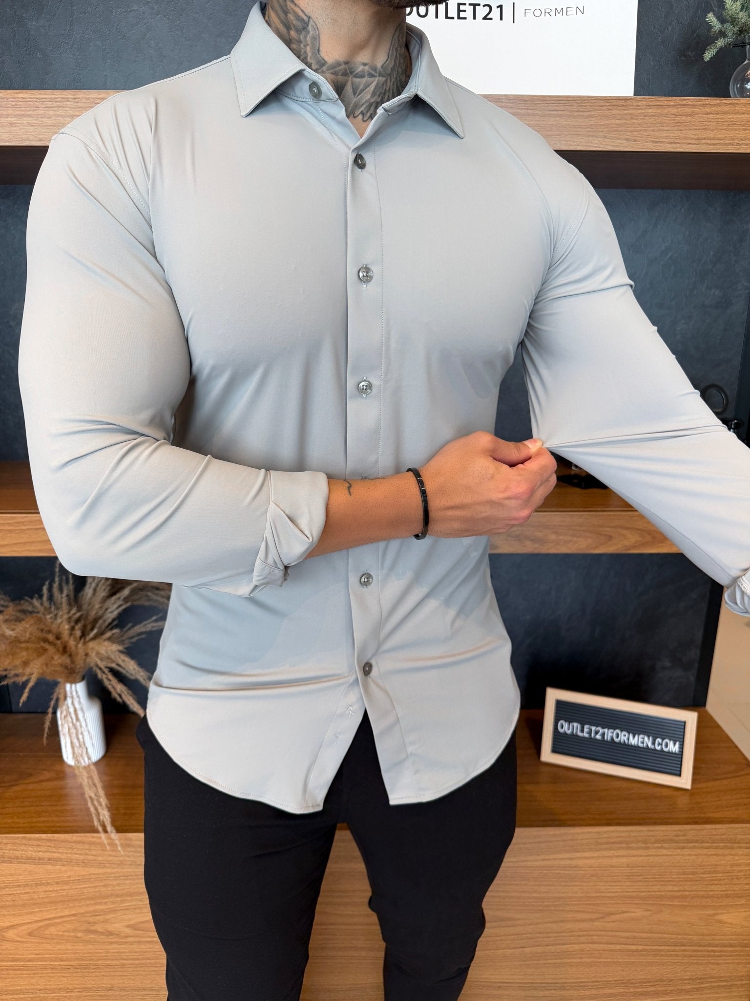 Camisa Tech Soft Manga Longa - Cinza