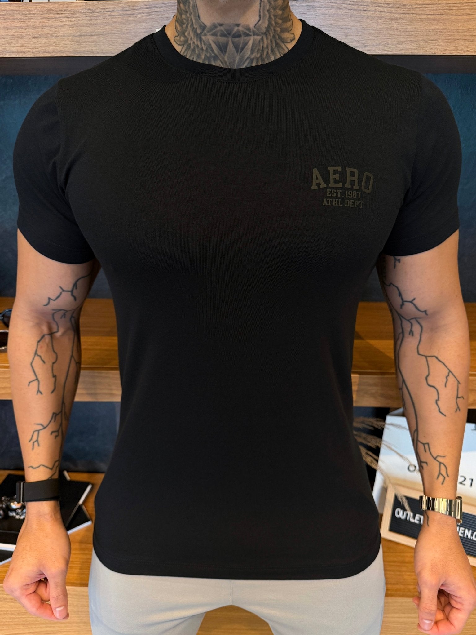 Camiseta Aeropostale Athl Dept - Preta