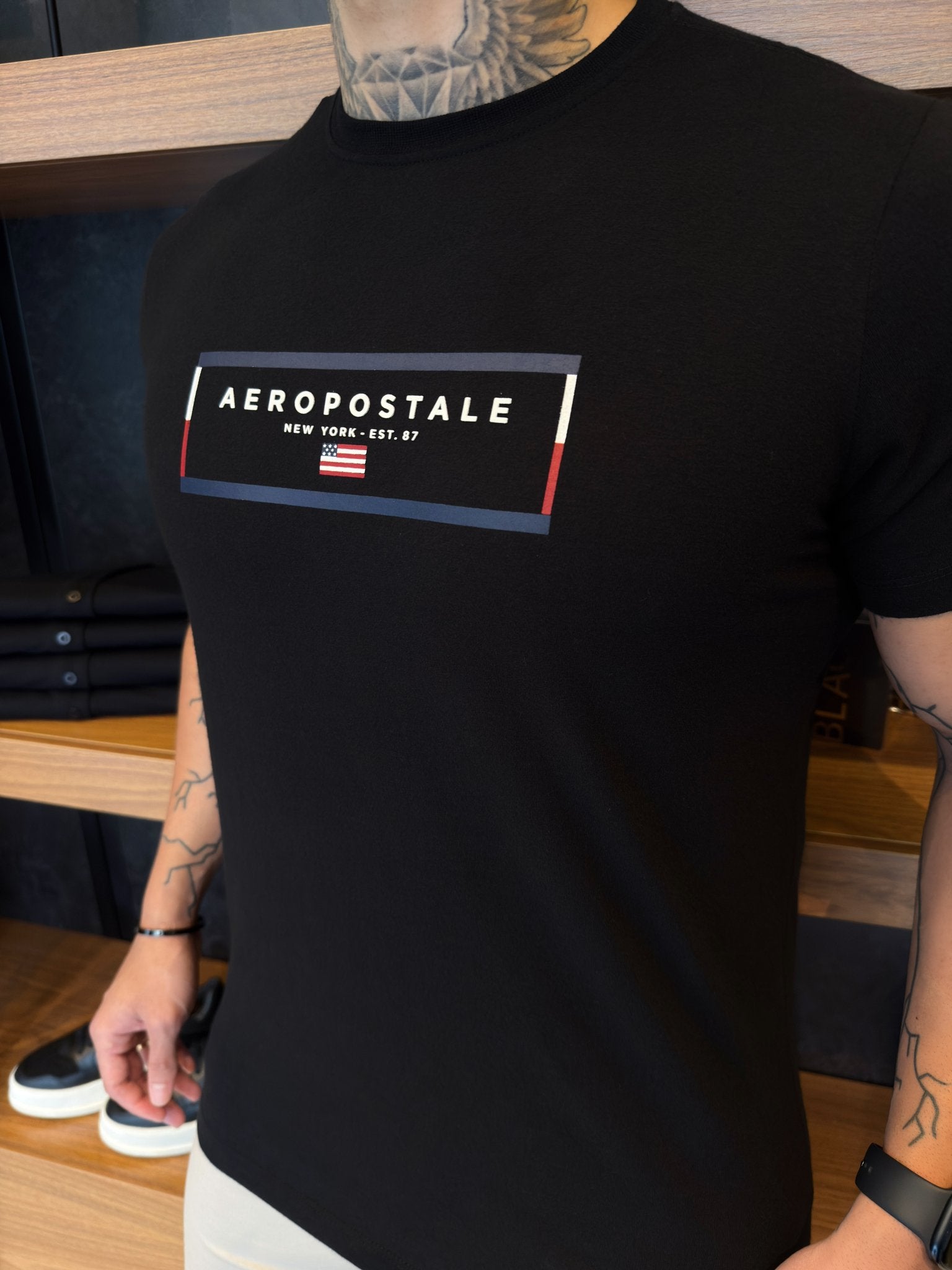 Camiseta Aeropostale NYC Est 87 - Preta