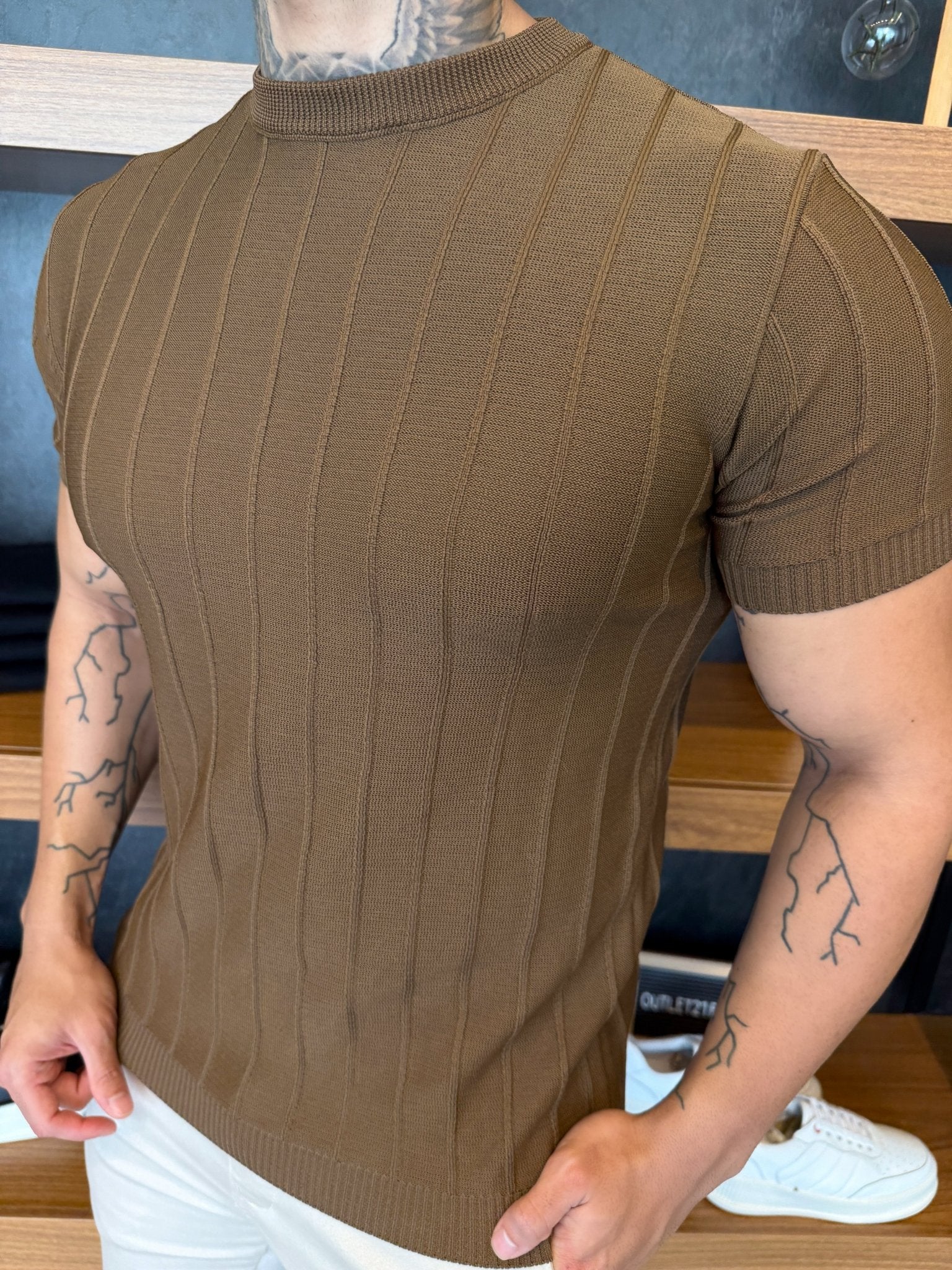 Camiseta Porto Tricot - Marrom