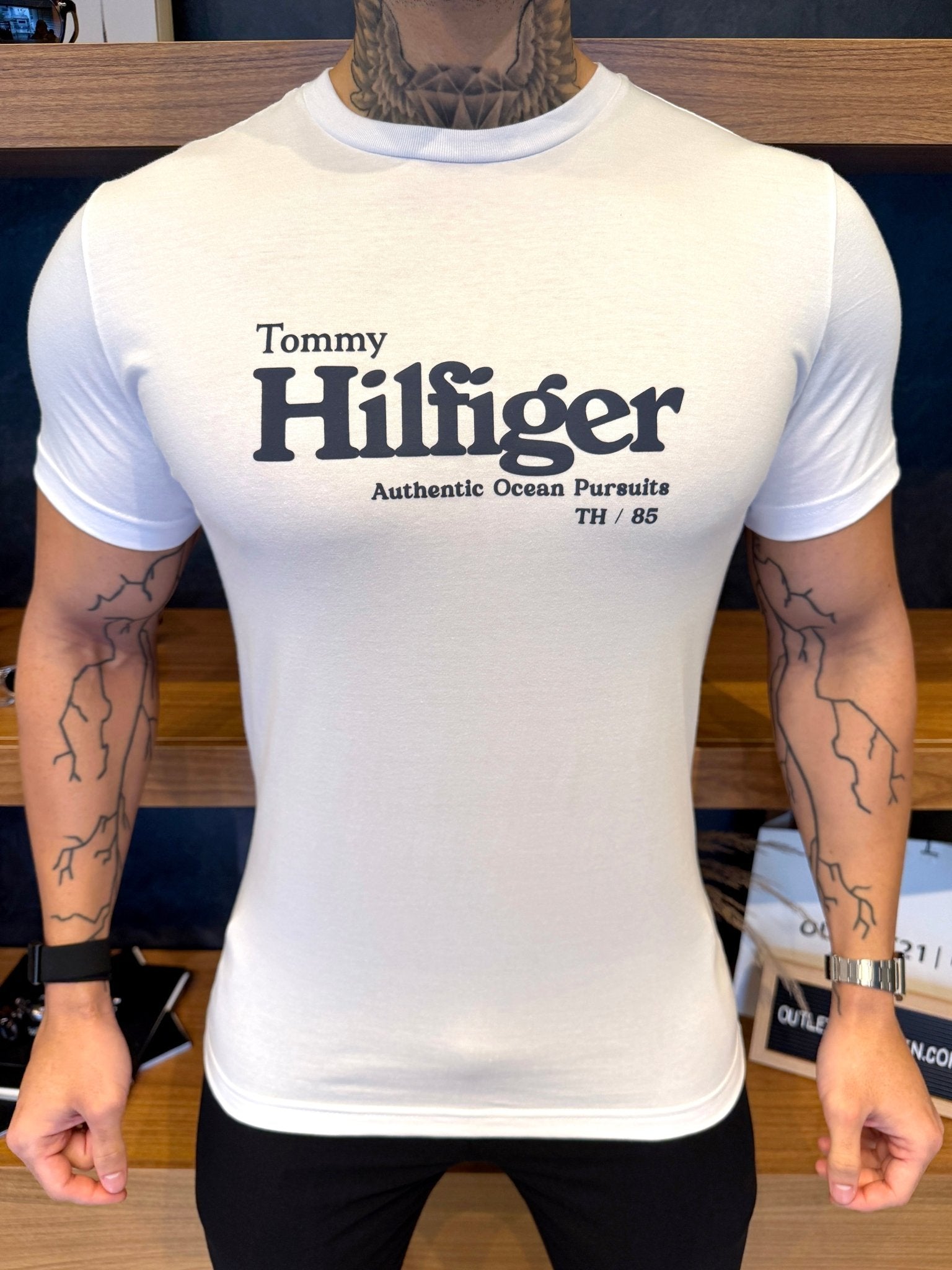 Camiseta Tommy Hilfiger Nautica Chest - Branca