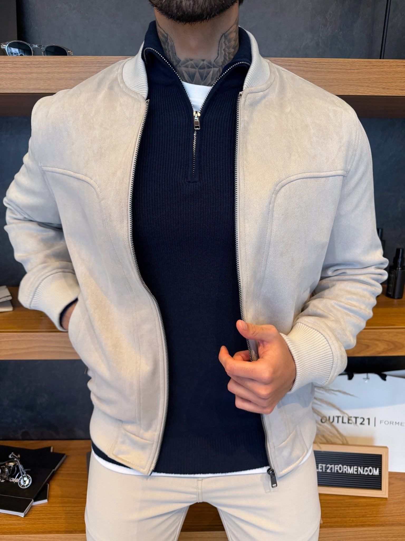 Jaqueta Torino Suede - Cinza