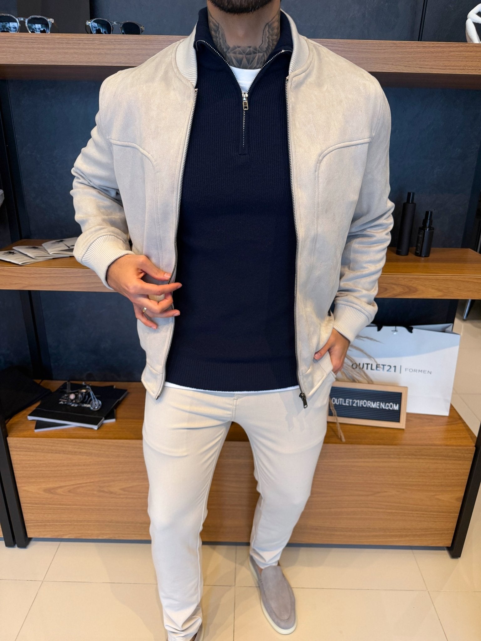 Jaqueta Torino Suede - Cinza