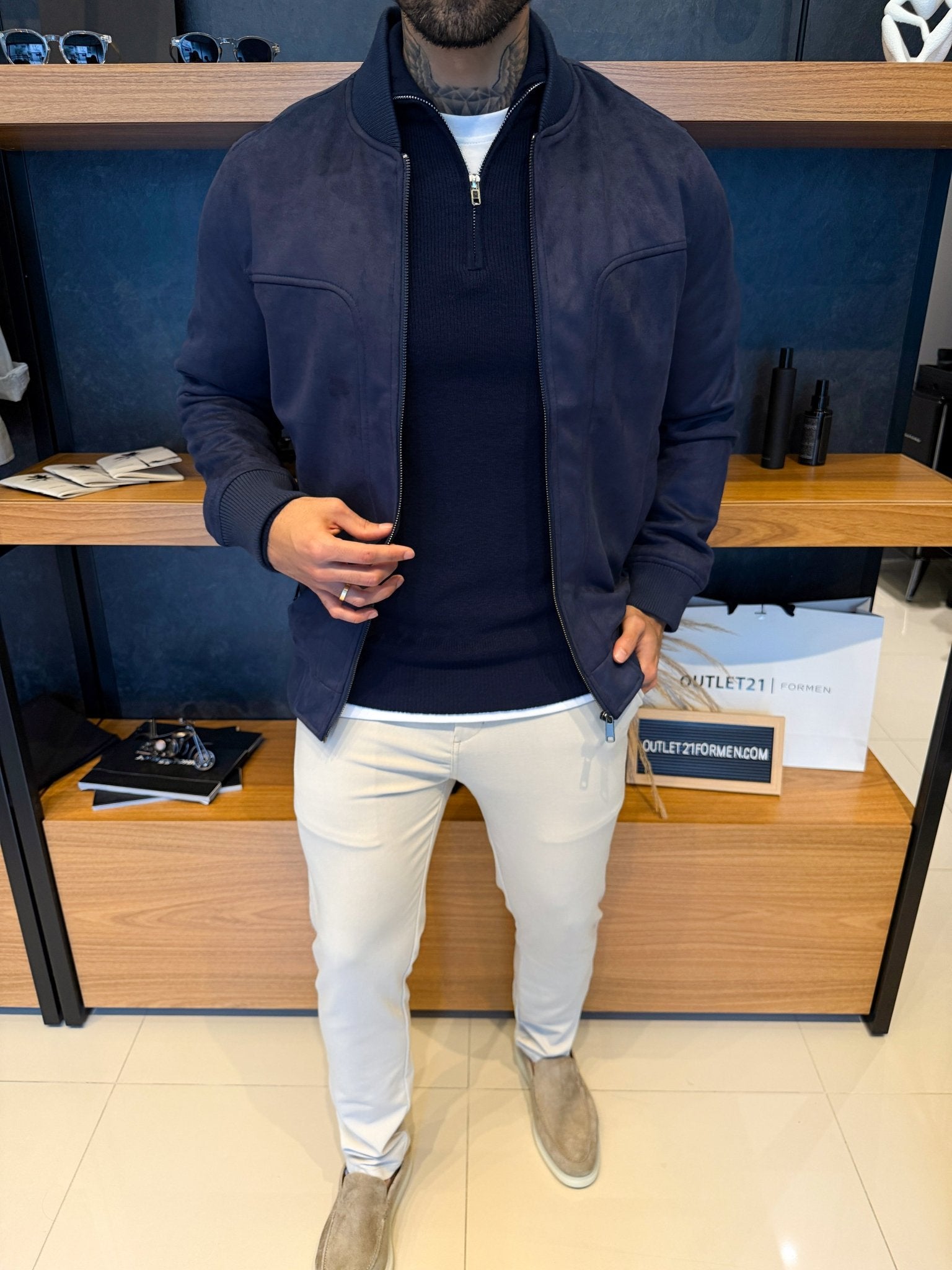 Jaqueta Torino Suede - Marinho