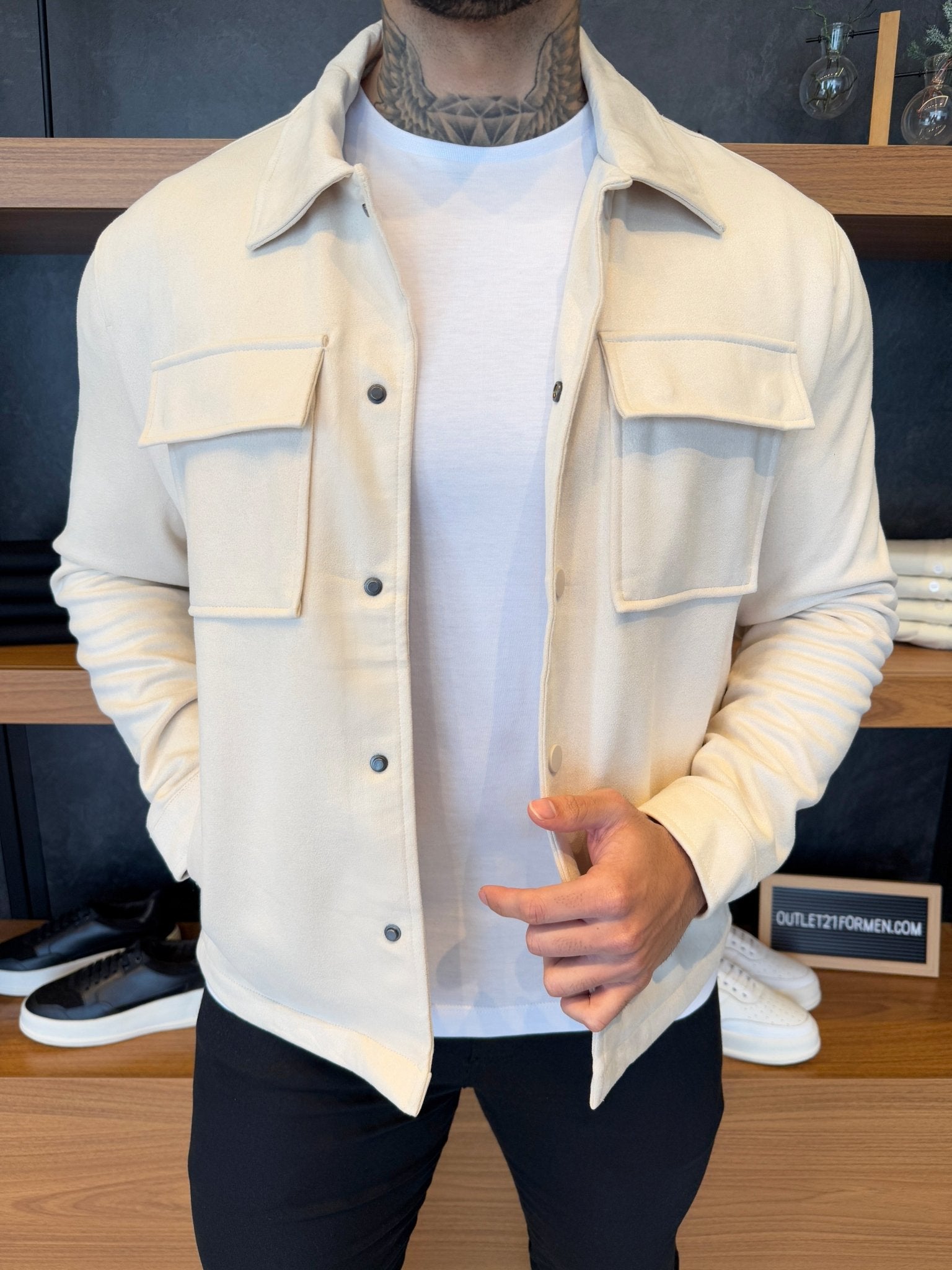 Overshirt London Suede - Off White