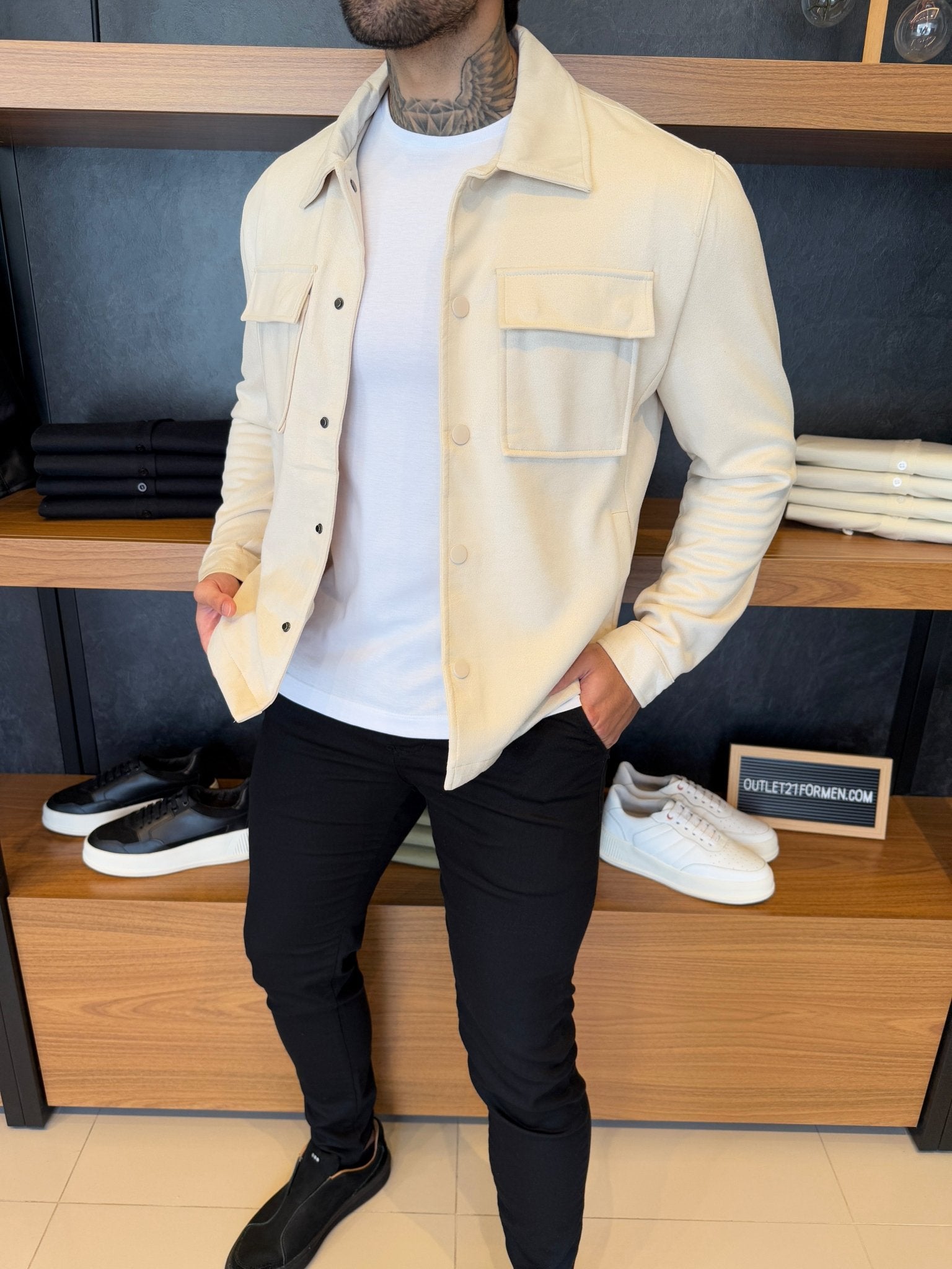 Overshirt London Suede - Off White