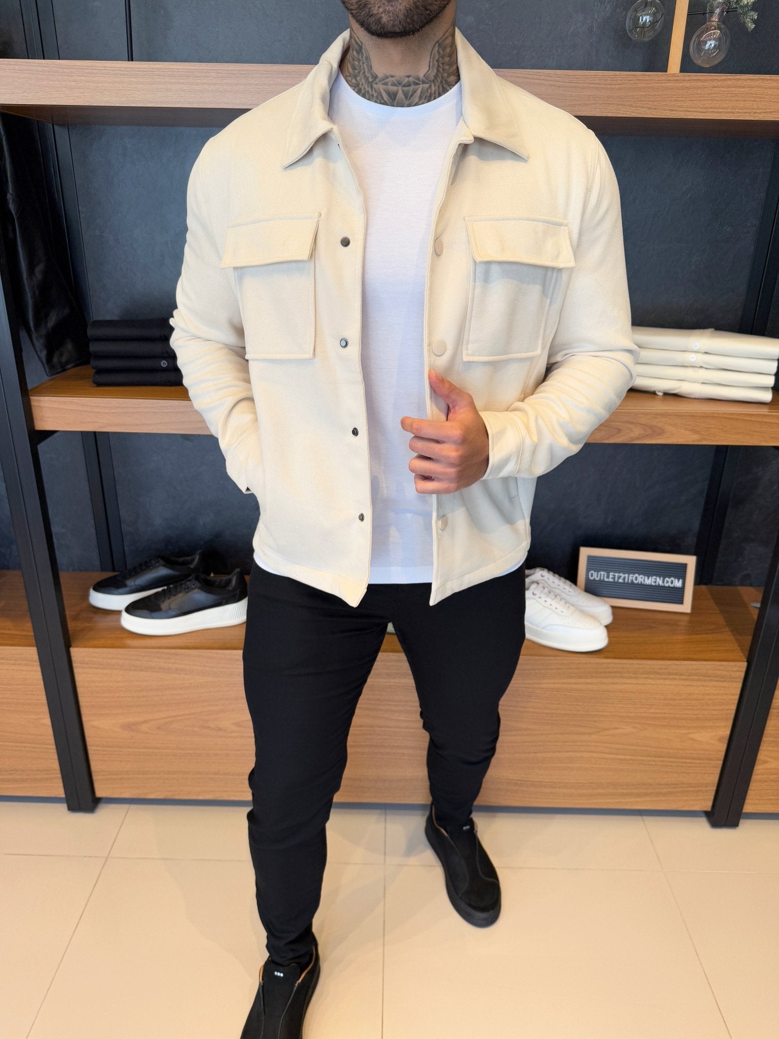 Overshirt London Suede - Off White