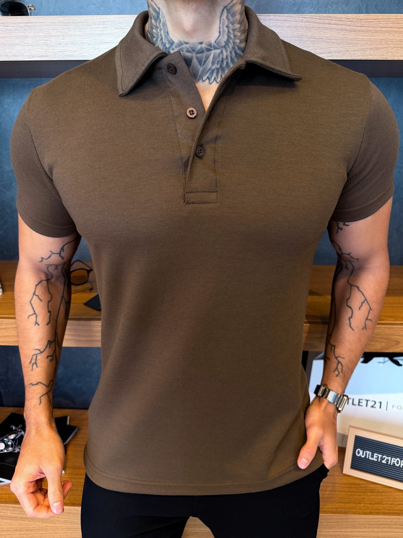 Polo Cotton Soft - Marrom