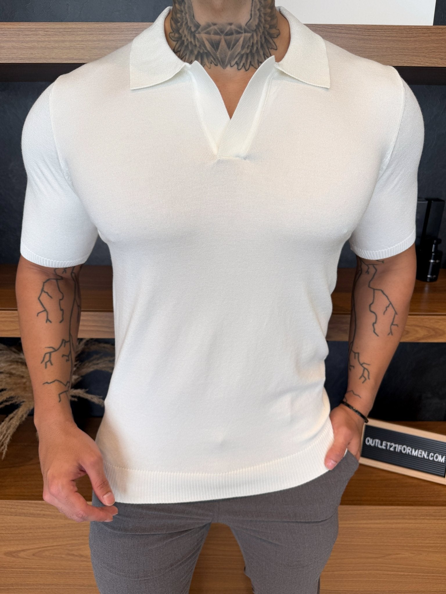 Polo Montreal Tricot Nobre - Branca
