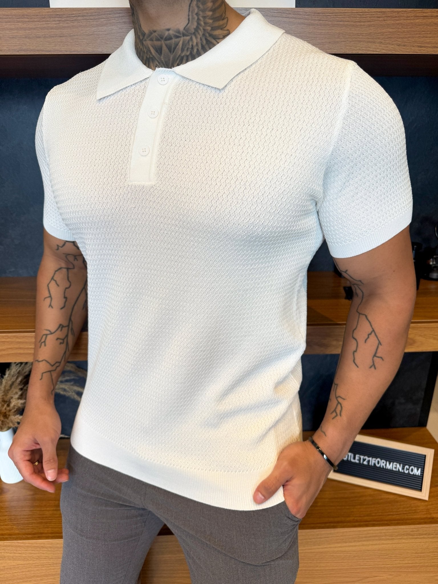 Polo Veneza Tricot - Branca
