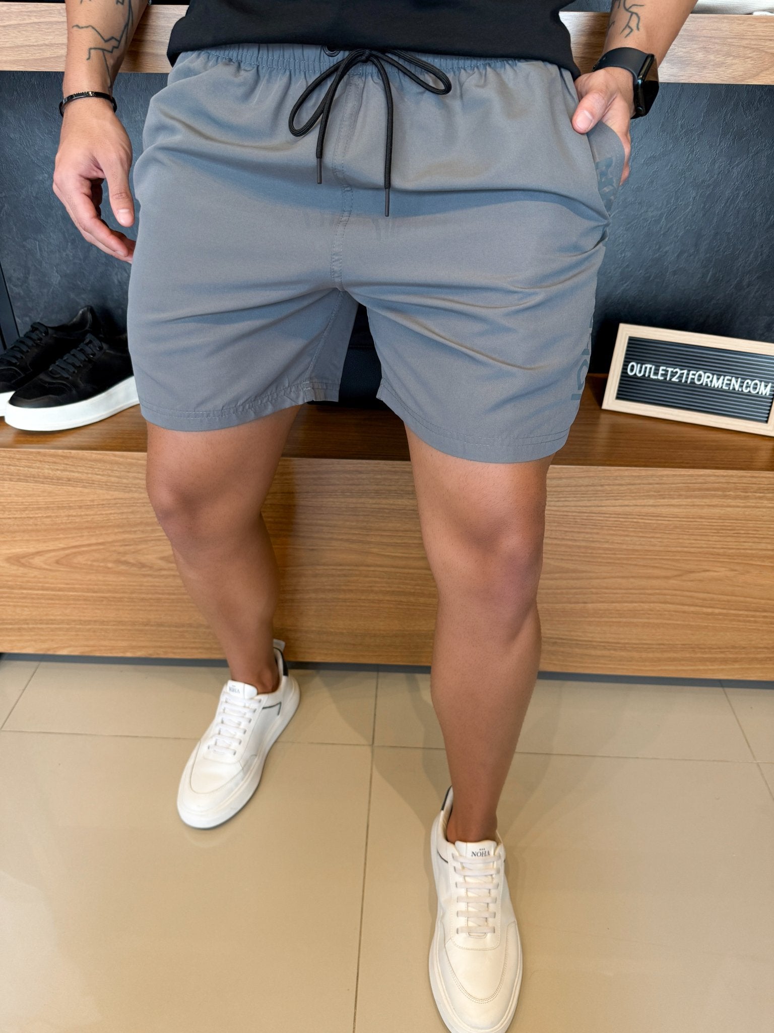 Short John John - Cinza