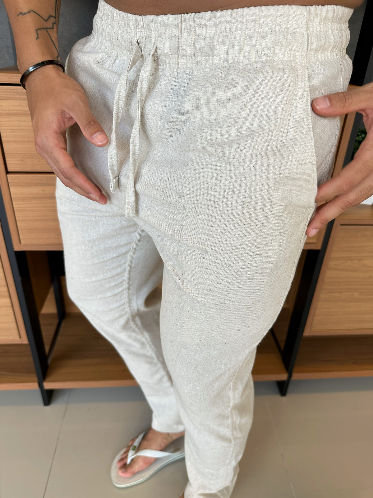 Calça Linho - Natural