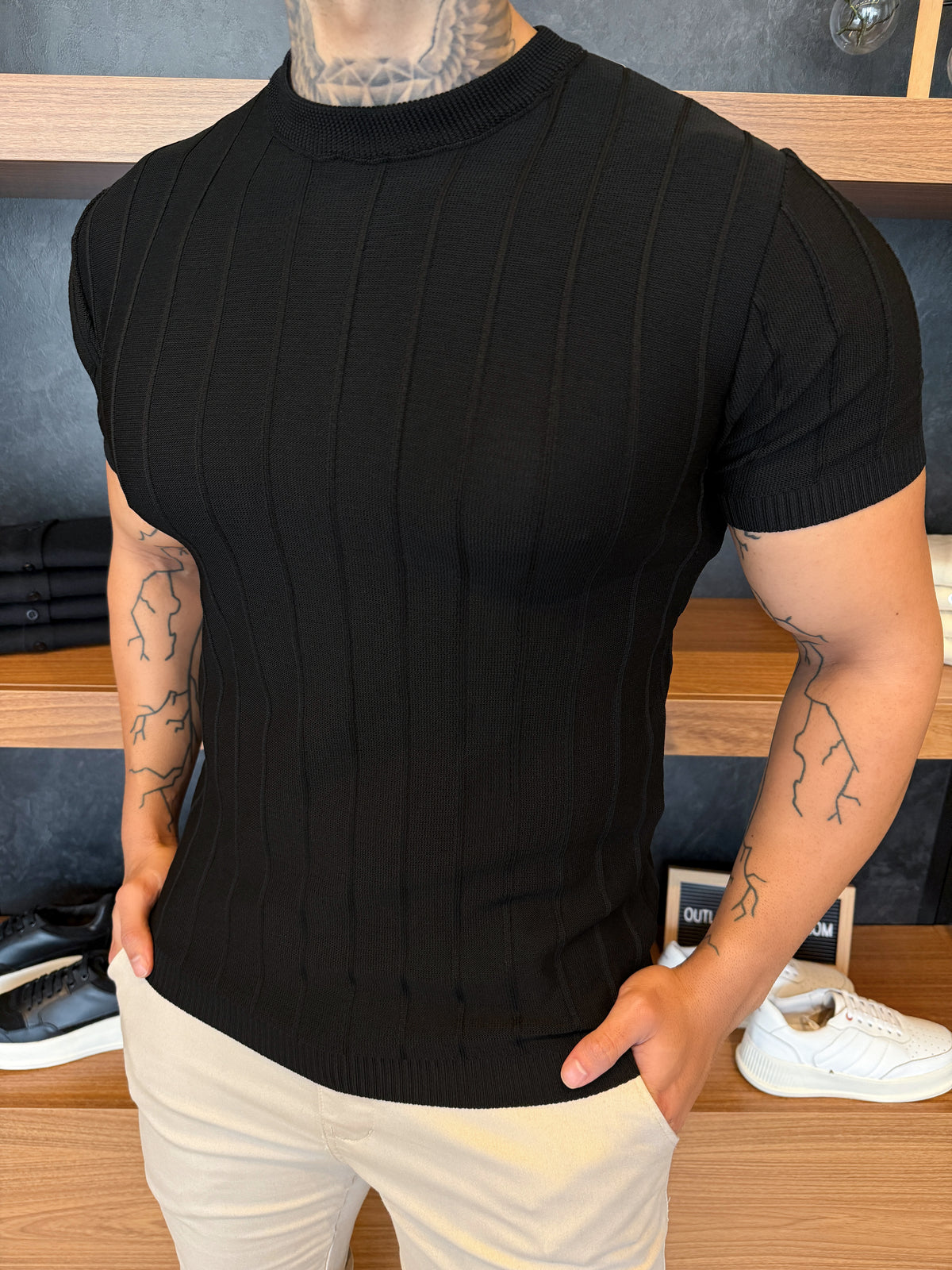 Camiseta Porto Tricot - Preta