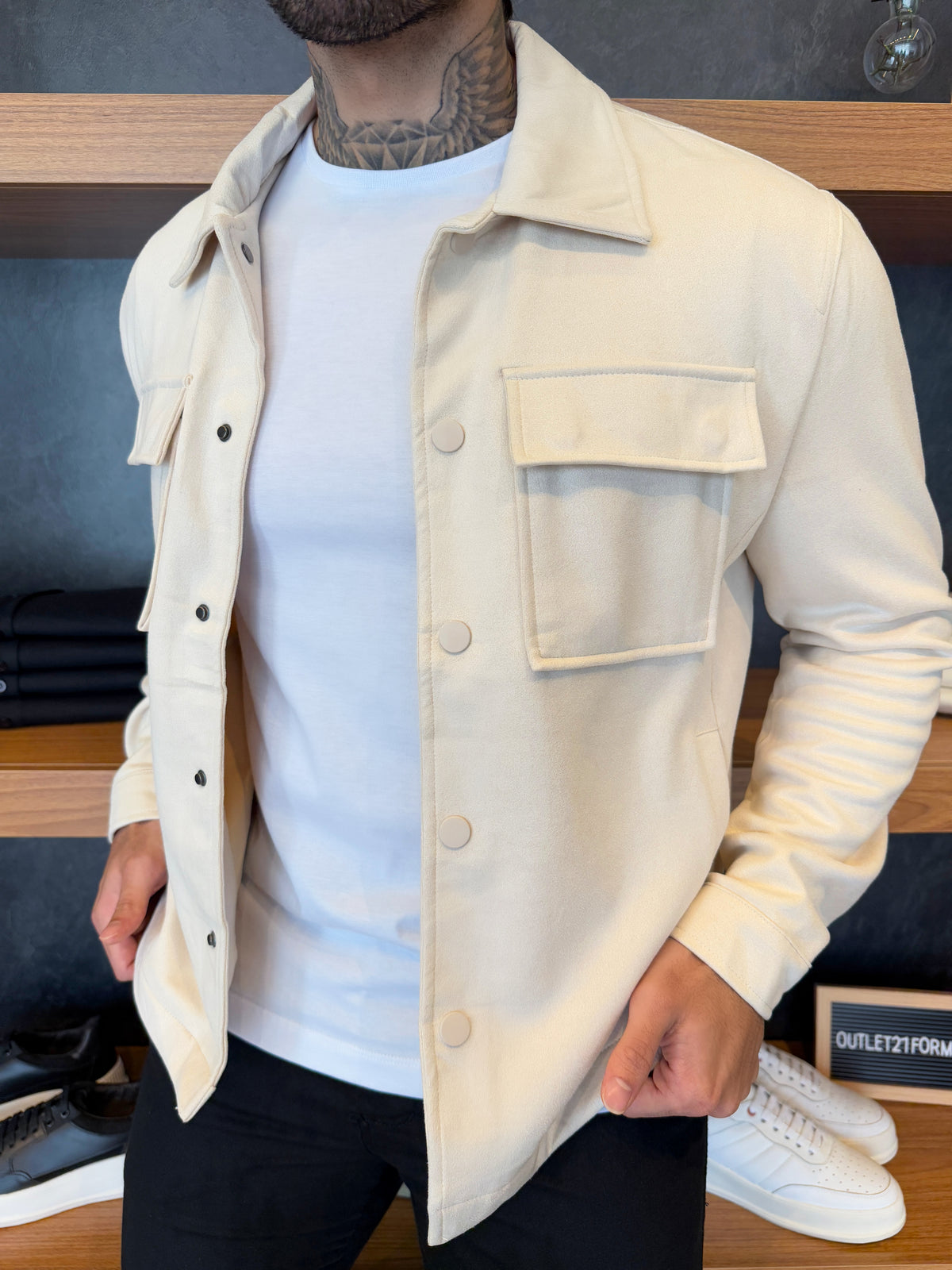 Overshirt London Suede - Off White
