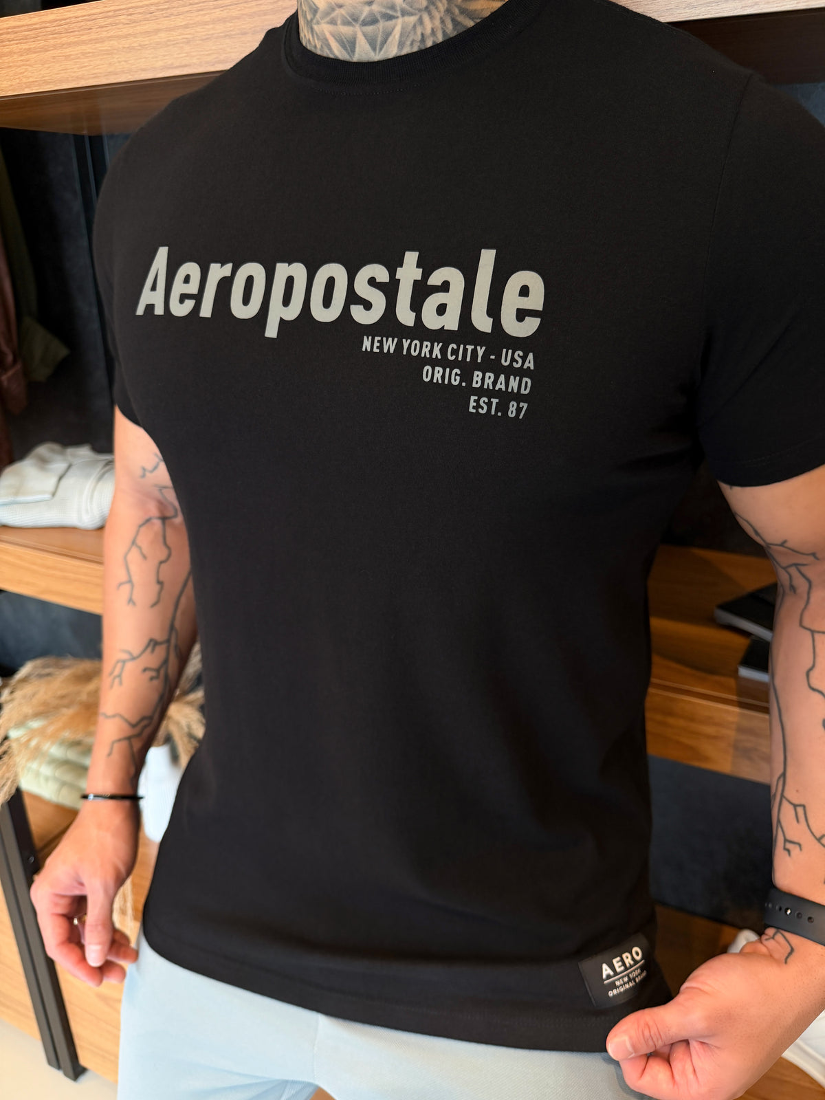 Camiseta Aeropostale New York City Usa Brand - Preta