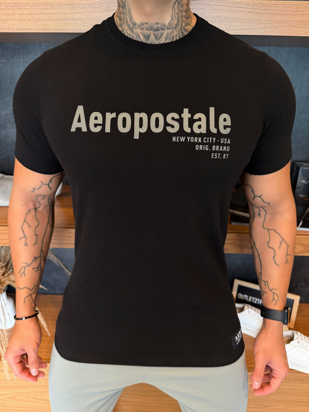 Camiseta Aeropostale New York City Usa Brand - Preta