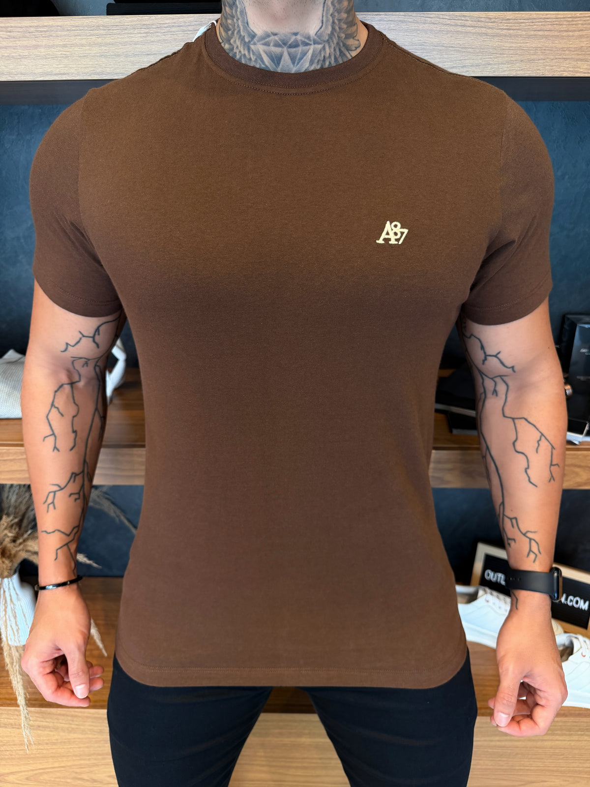 Camiseta Aeropostale Básica - Marrom