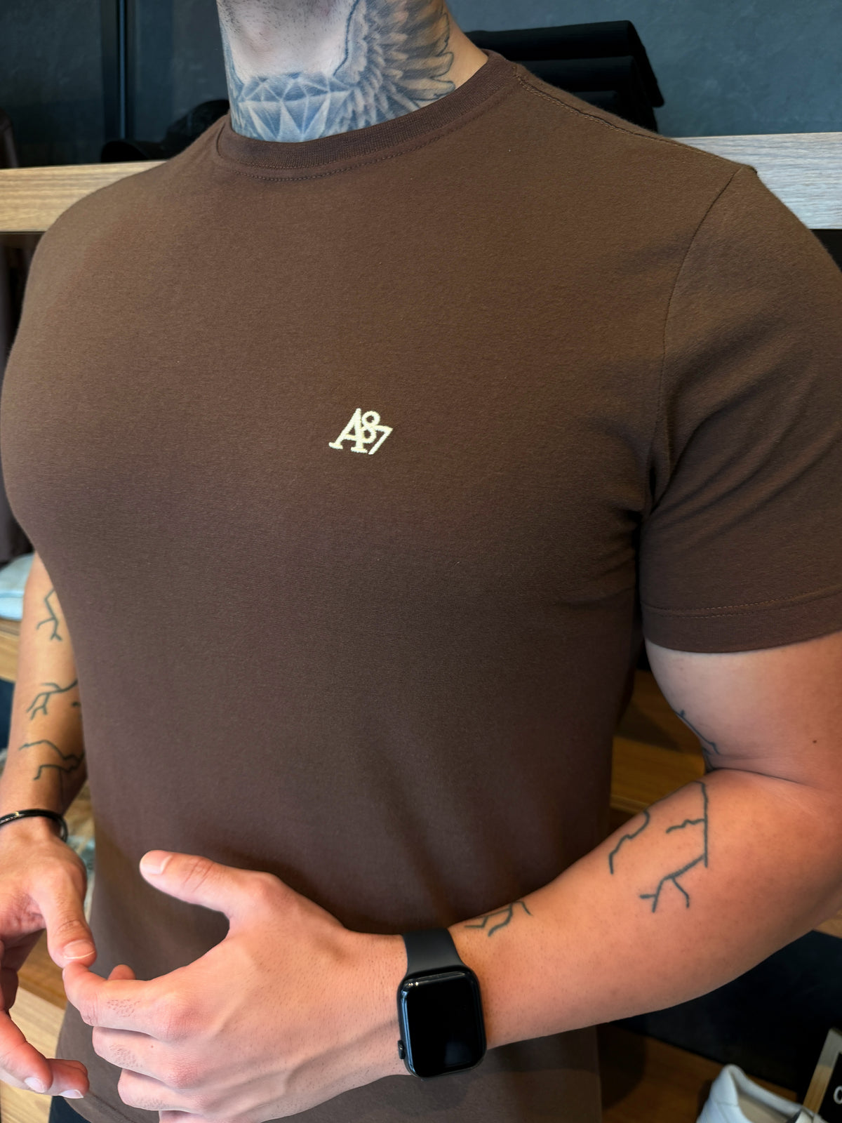 Camiseta Aeropostale Básica - Marrom