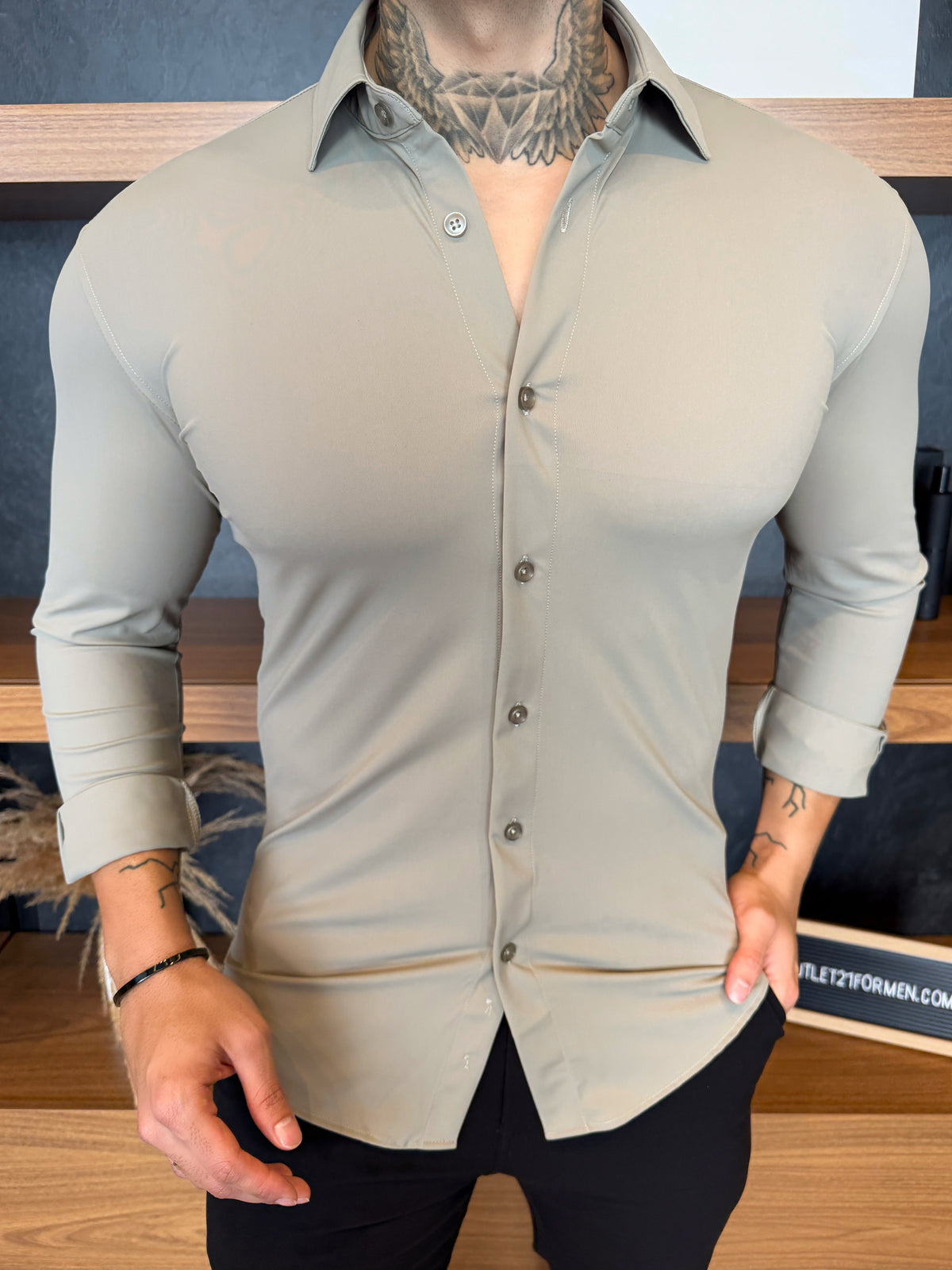 Camisa Tech Soft Manga Longa - Khaki