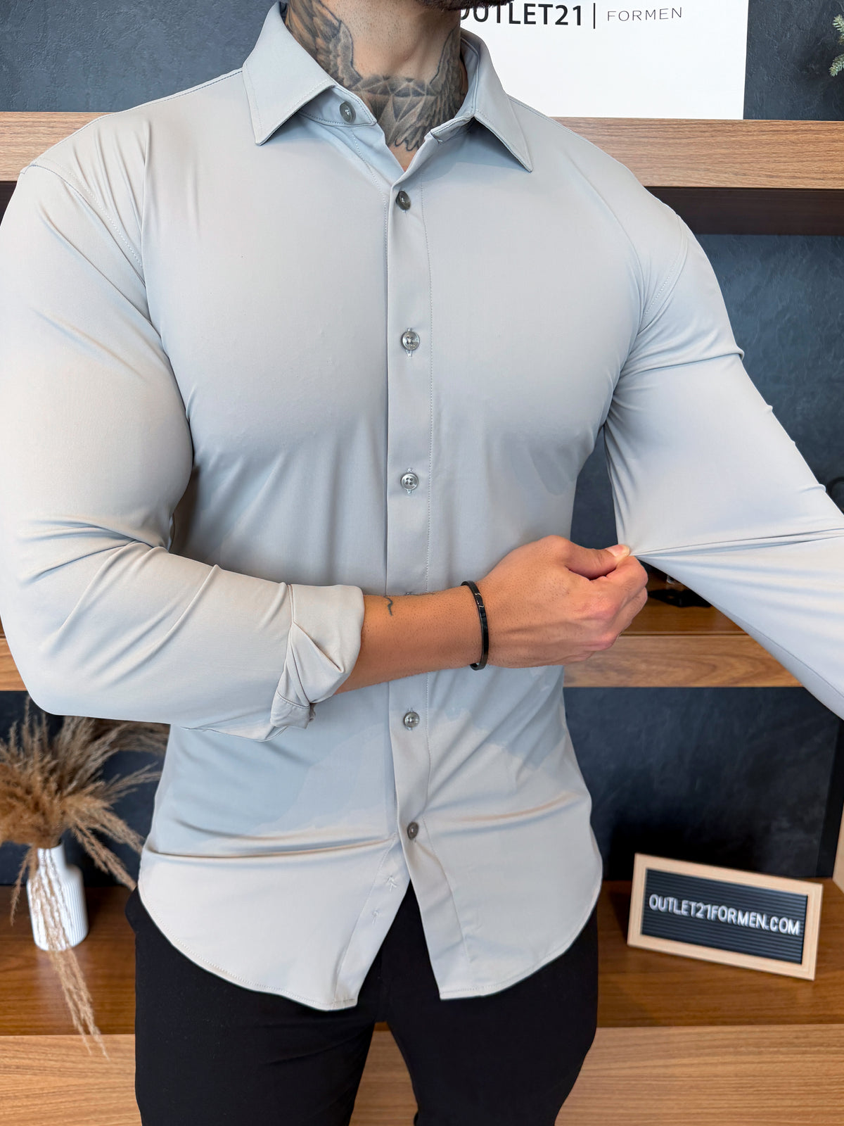 Camisa Tech Soft Manga Longa - Cinza