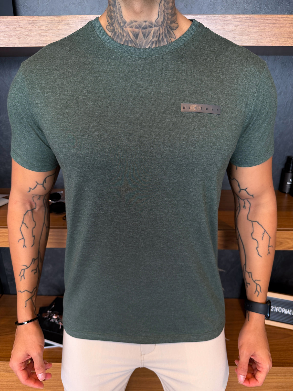 Camiseta Reserva Logo Peito Retangulo - Militar