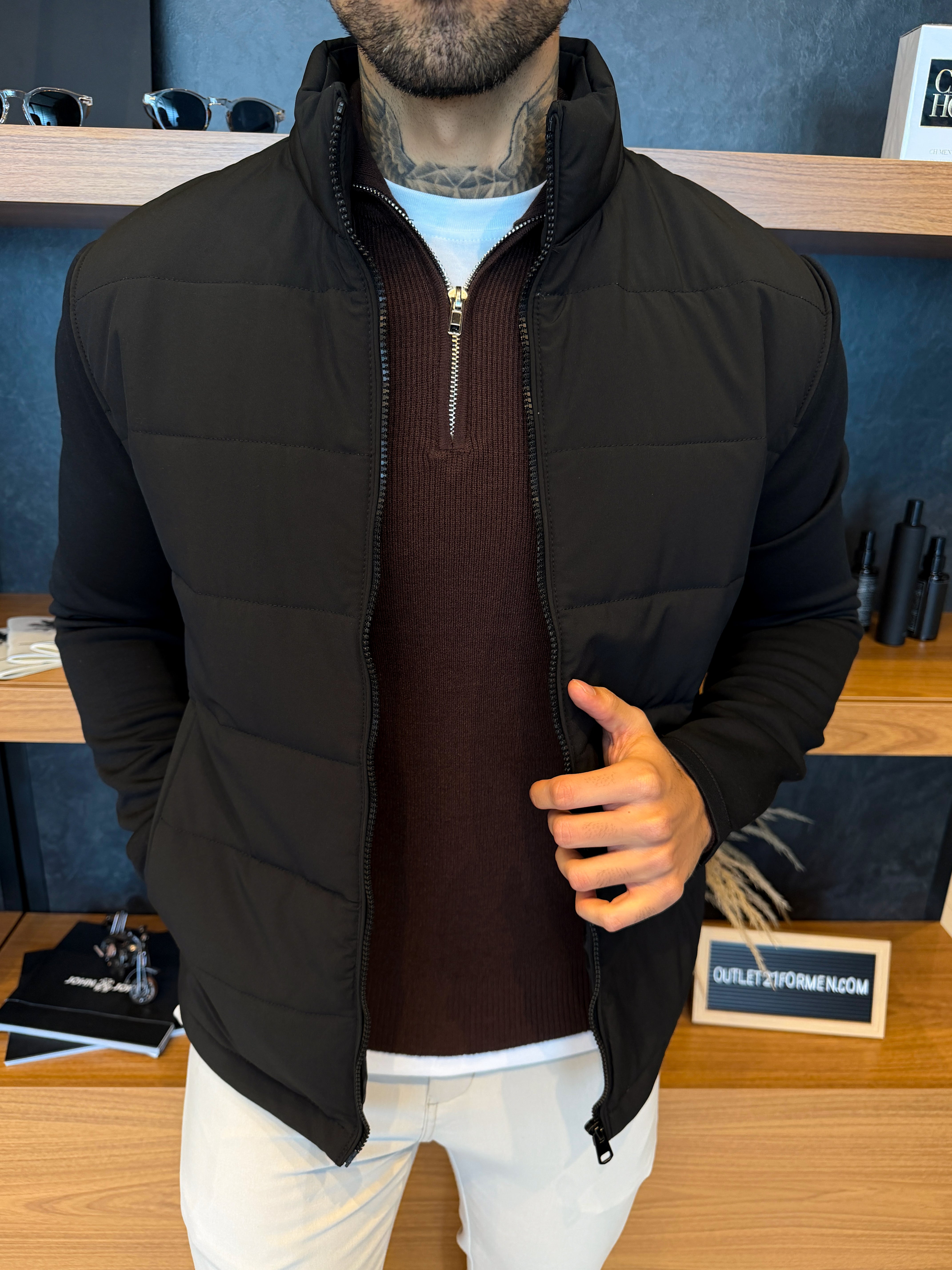 Jaqueta Puffer Alure Slim - Preta