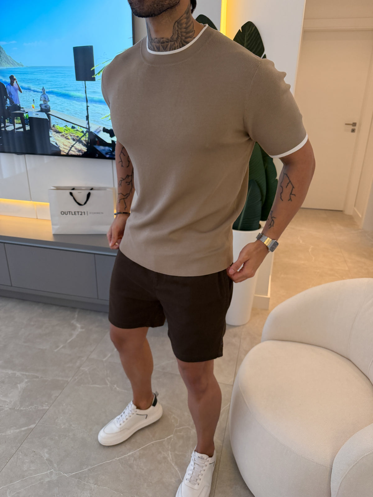 Camiseta Barcelona Tricot - Khaki