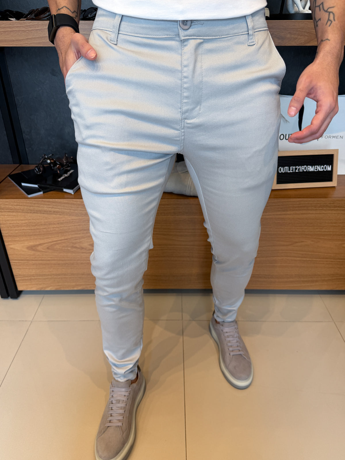 Calça Alfaiataria Milano - Cinza