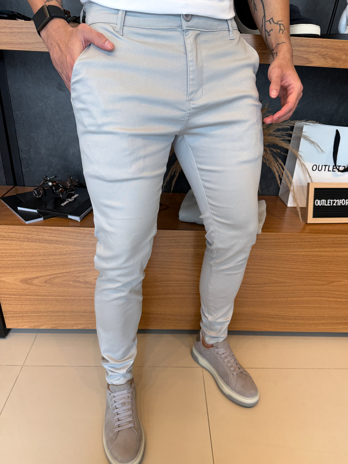 Calça Alfaiataria Milano - Cinza