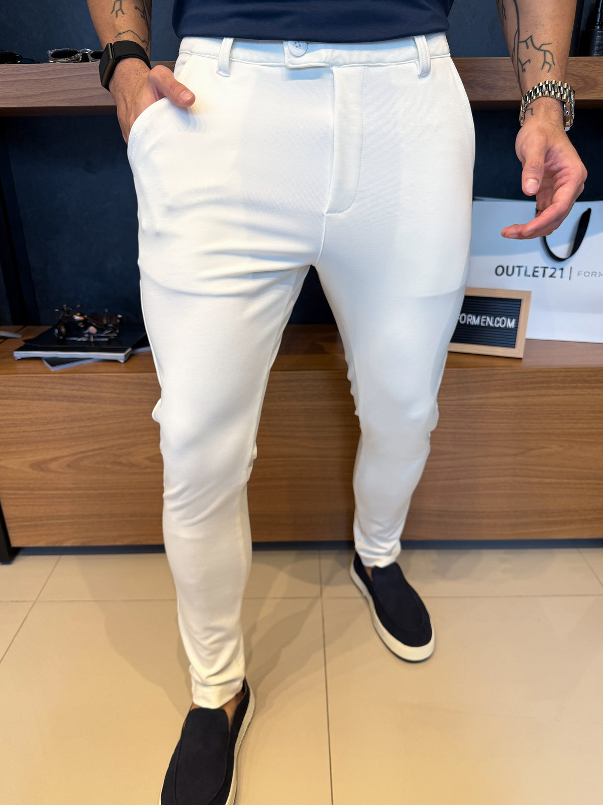 Calça Alfaiataria Viena - Off White