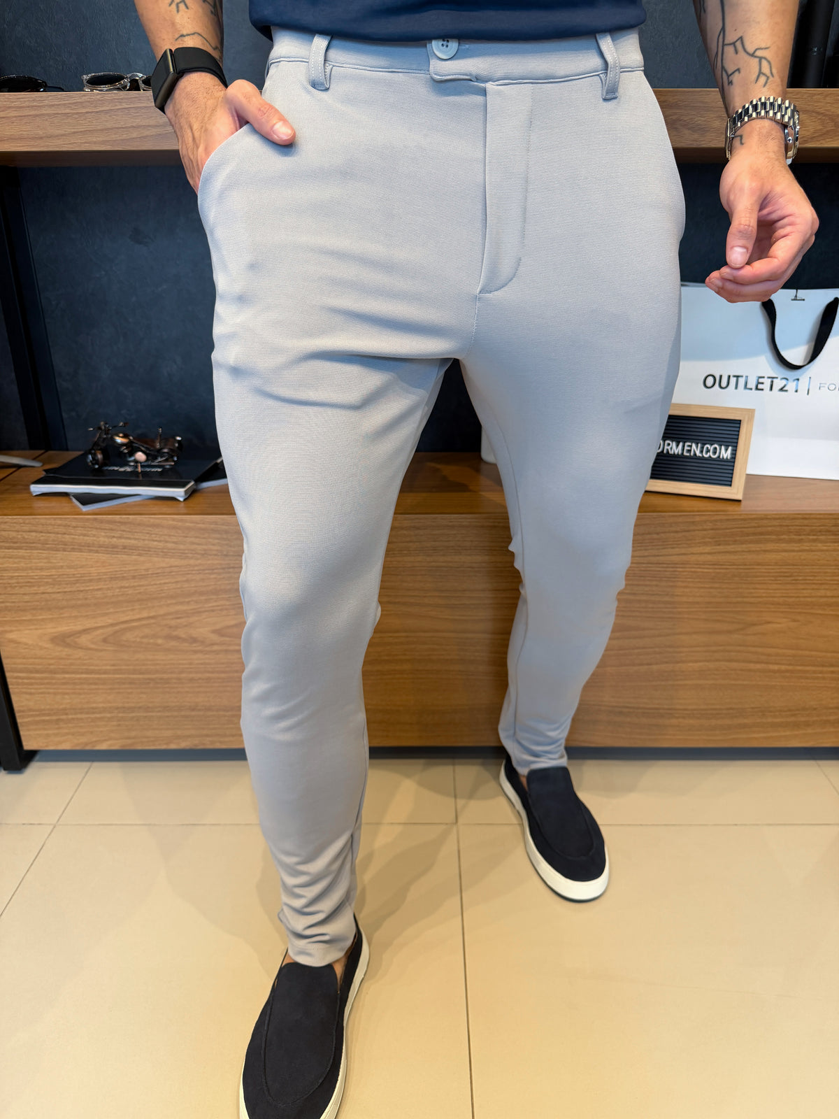 Calça Alfaiataria Viena - Cinza