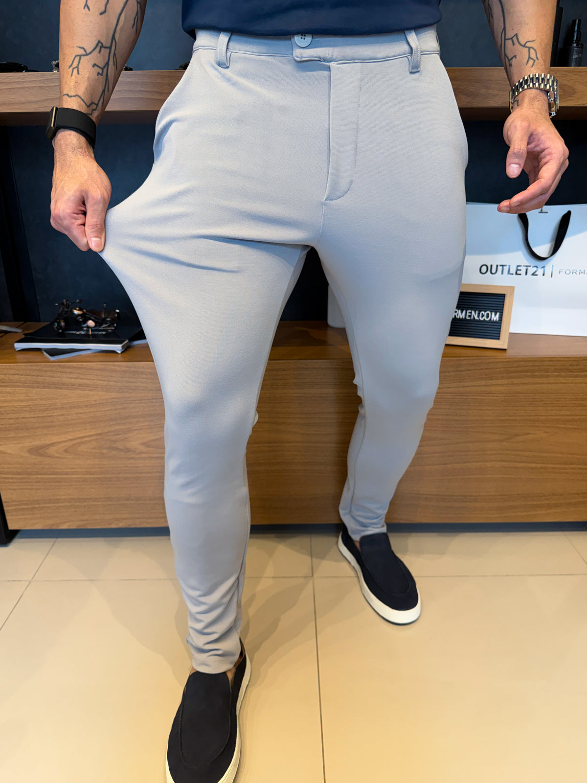 Calça Alfaiataria Viena - Cinza
