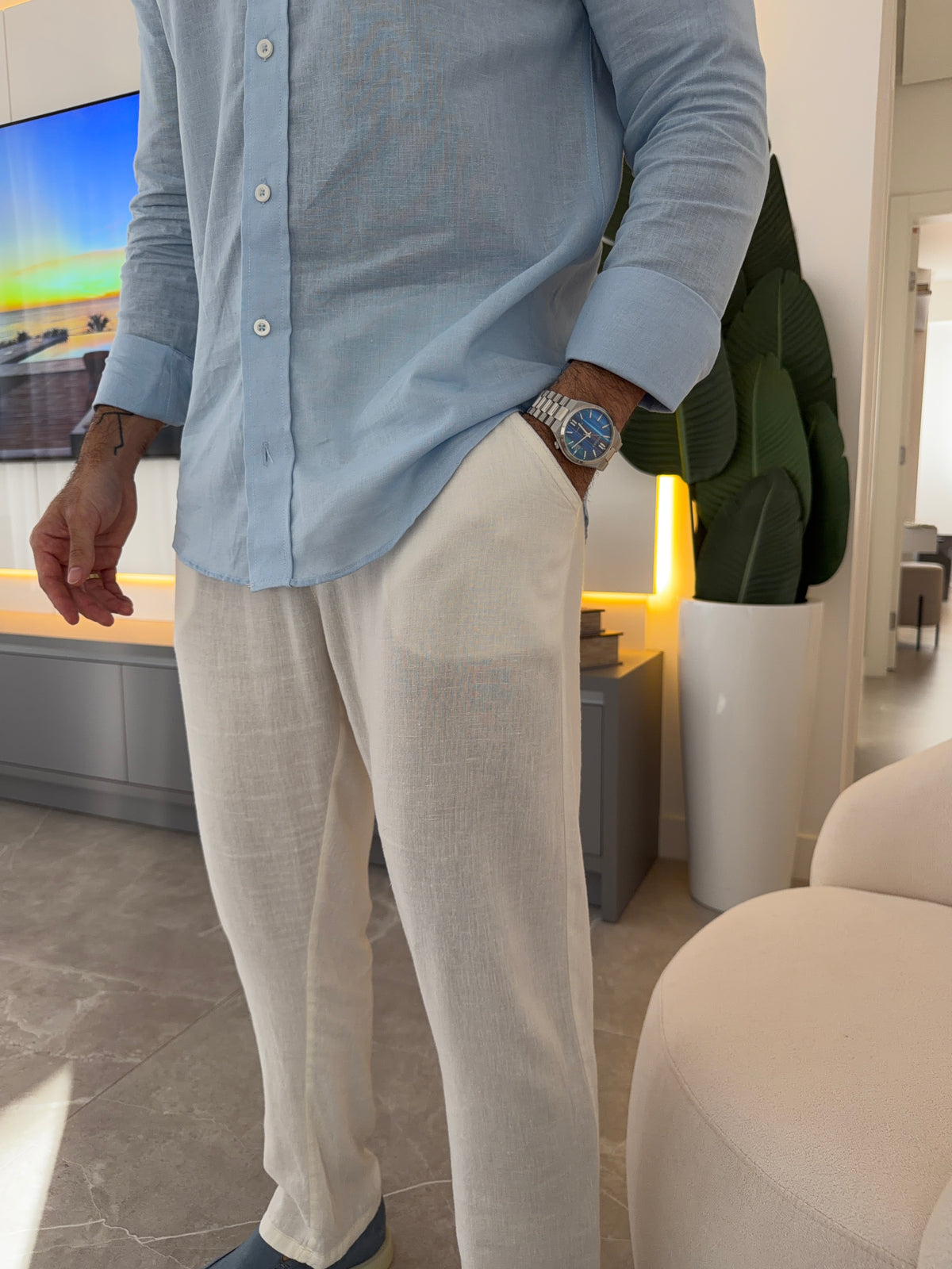 Calça Linho Soft - Off White