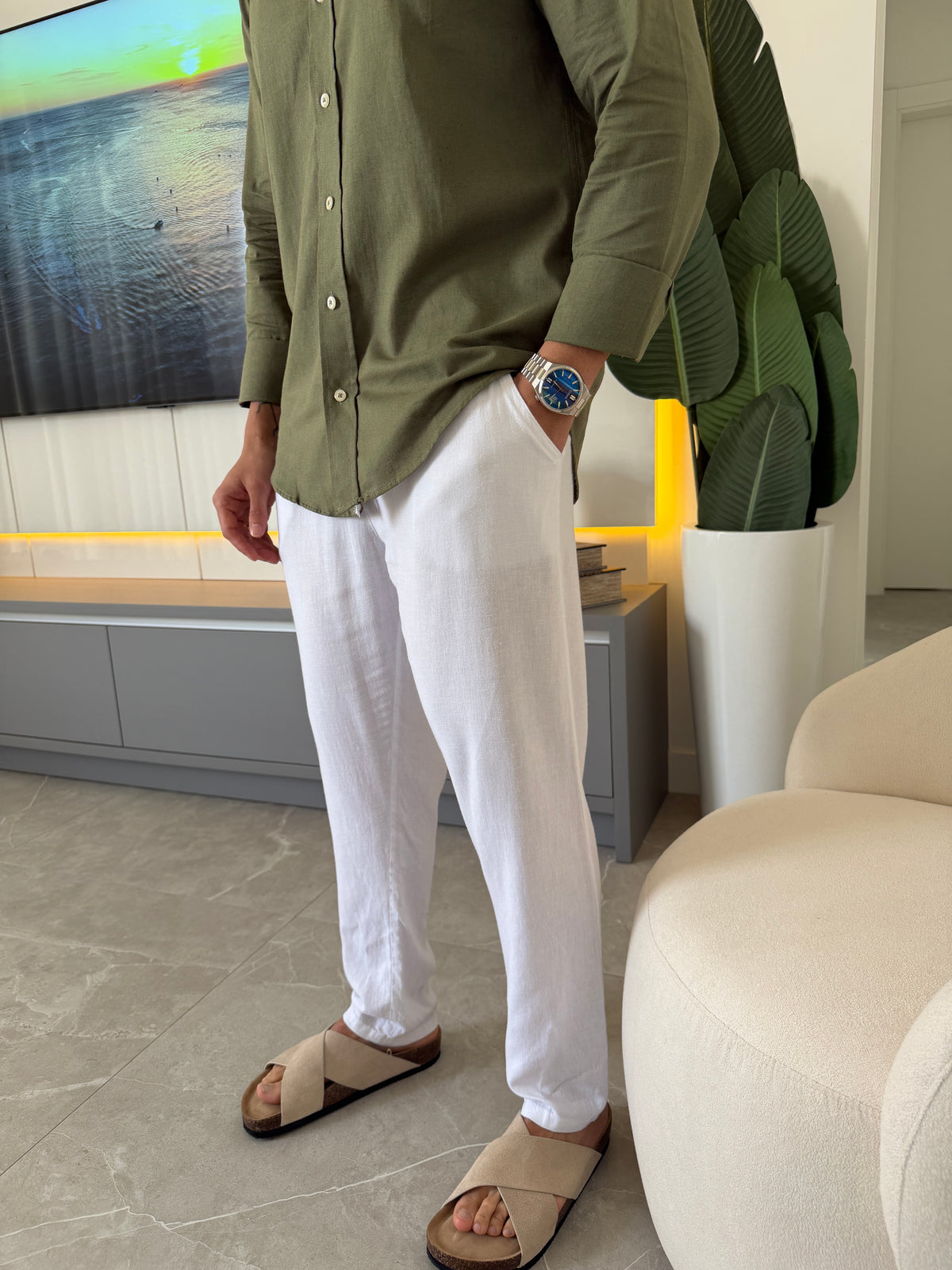 Calça Linho Soft - Branca