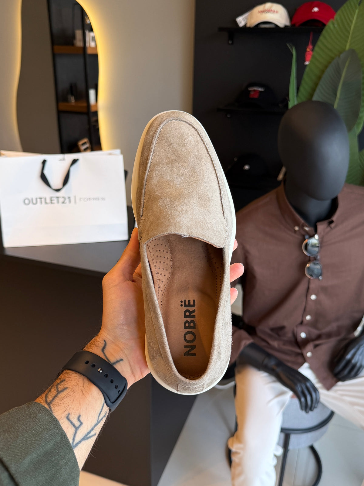 Loafer Porto Camurça - Areia